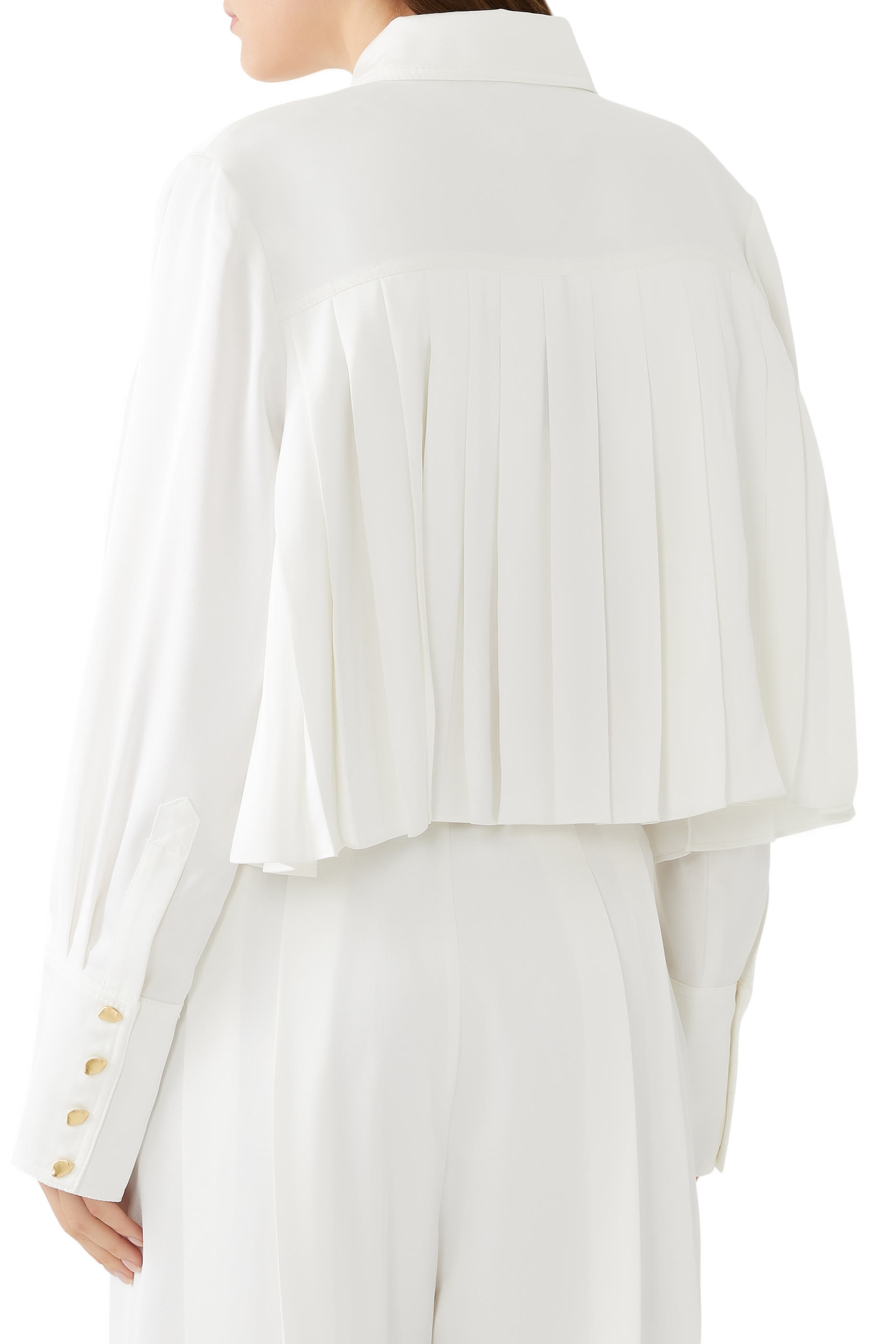 Estrade Pleated Crop Shirt
