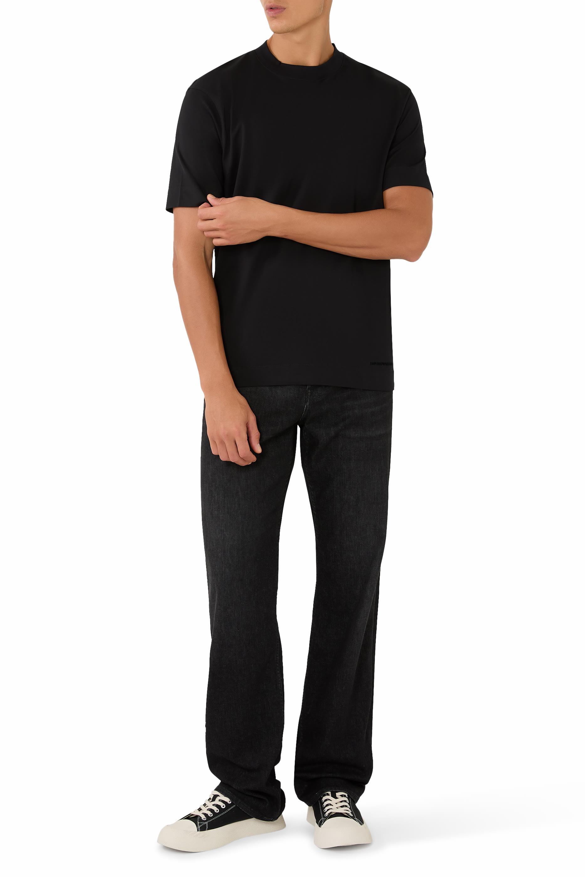 Velour Logo Lettering T-Shirt