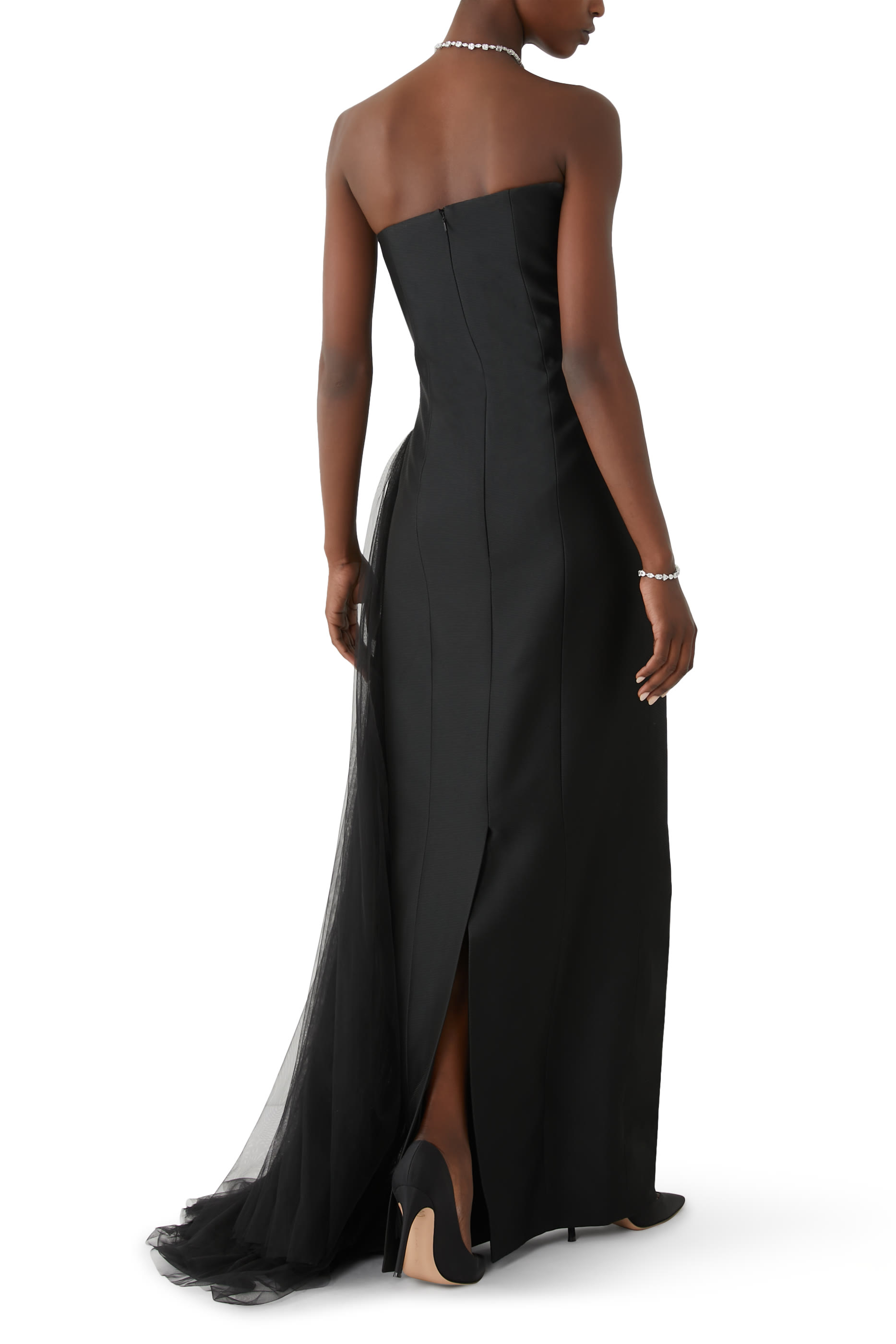 Strapless Asymmetric Gown