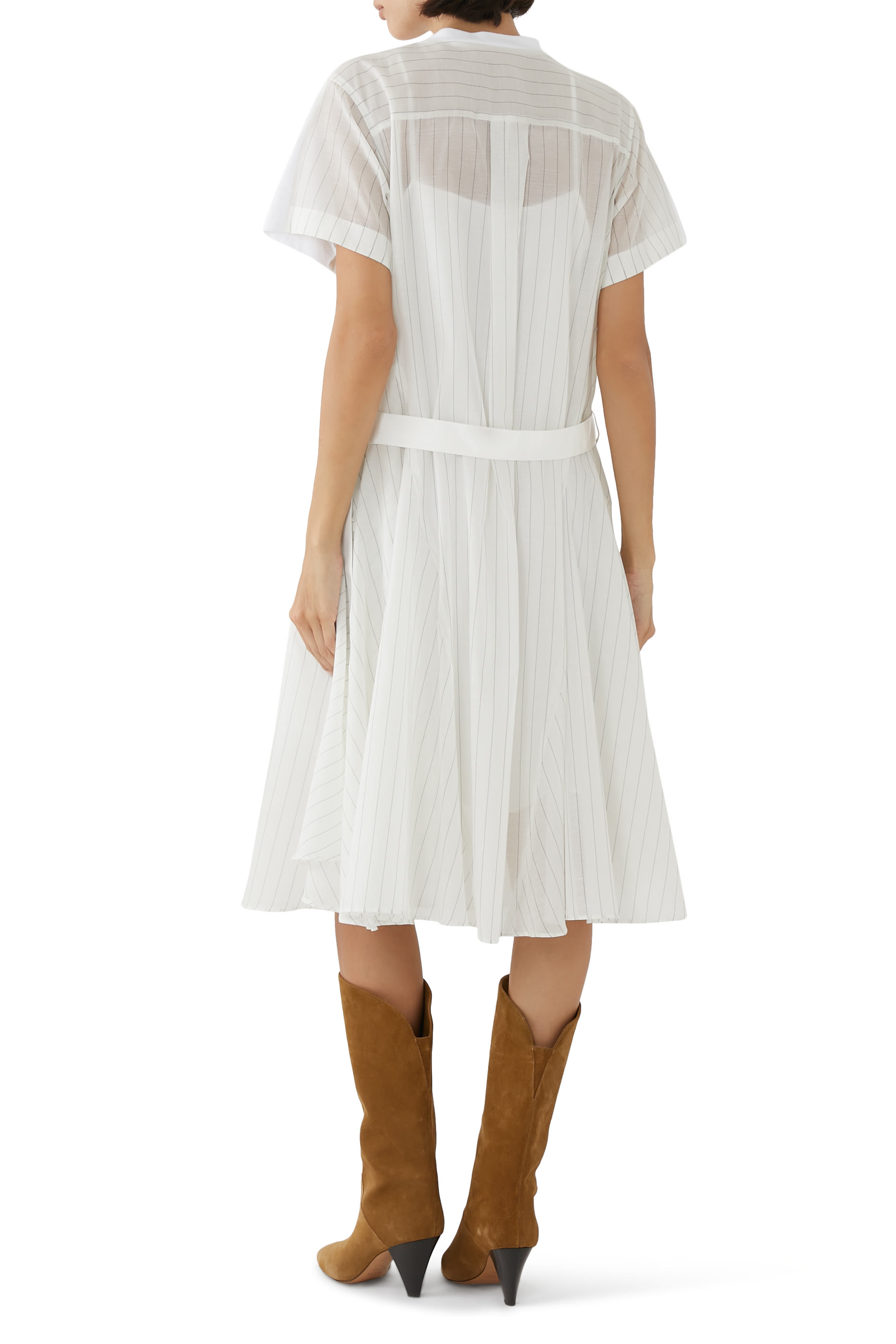 Spun Organza x Cotton Jersey Dress
