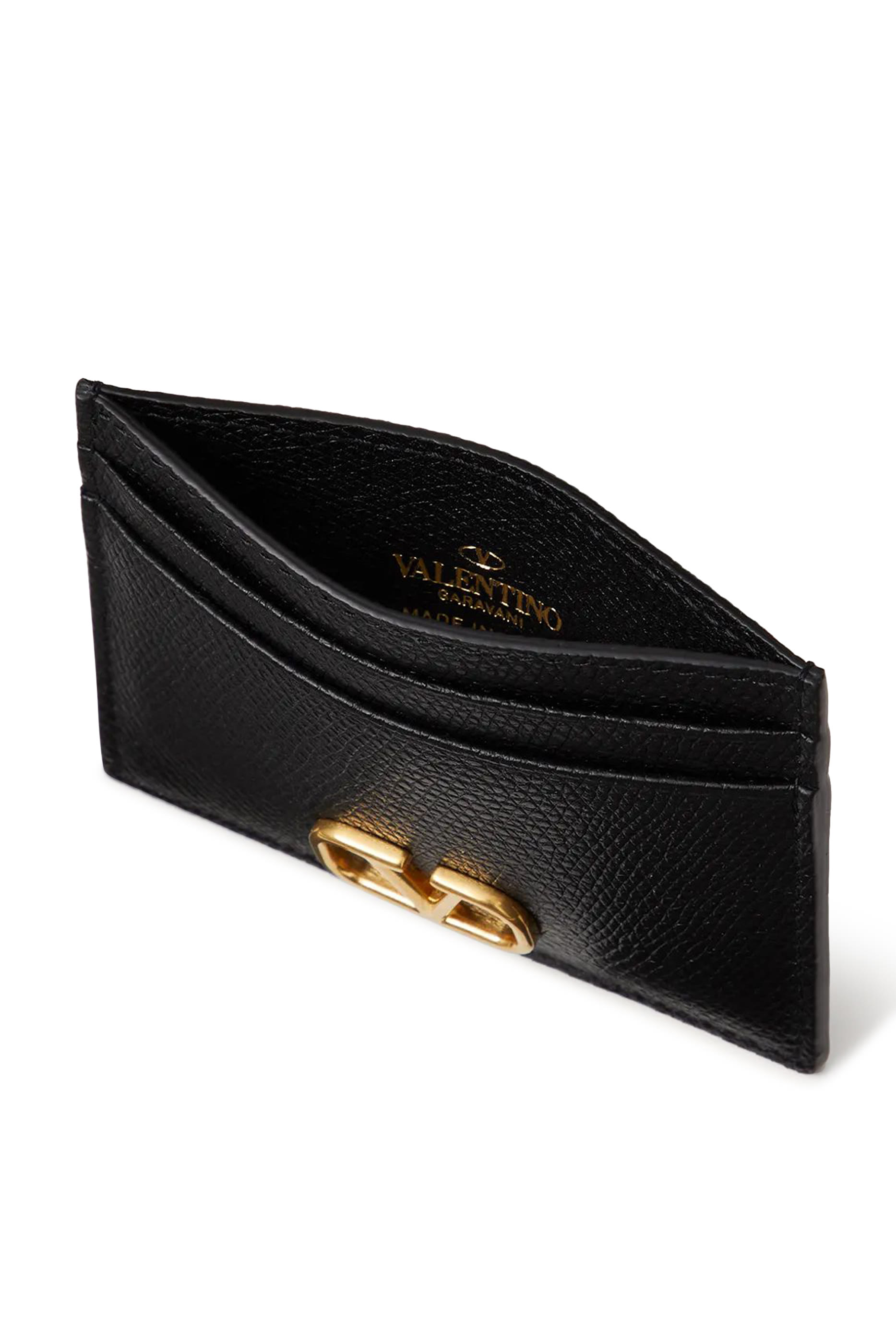  VLogo Leather Cardholder