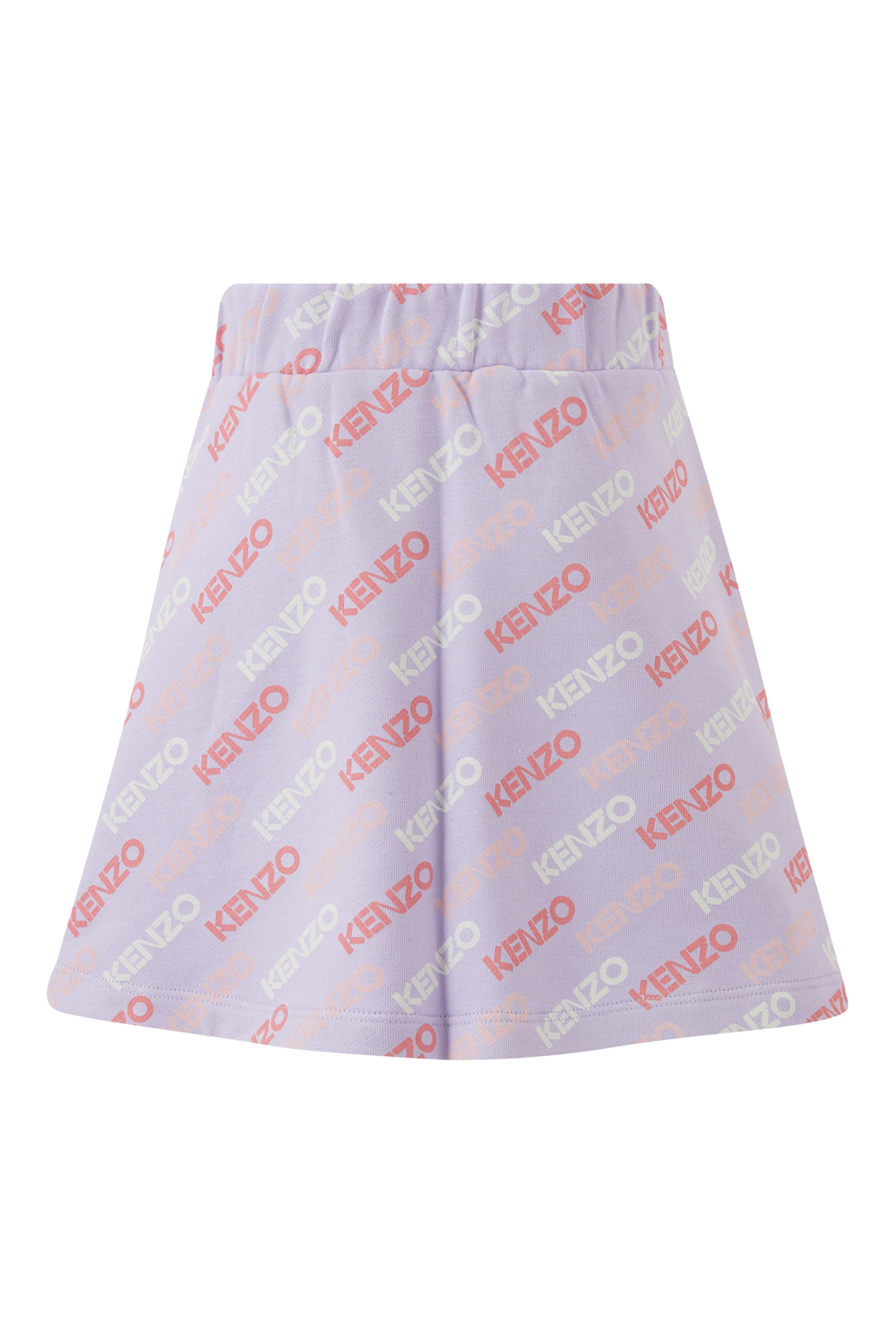 All-Over Logo Printed Flared Skirt