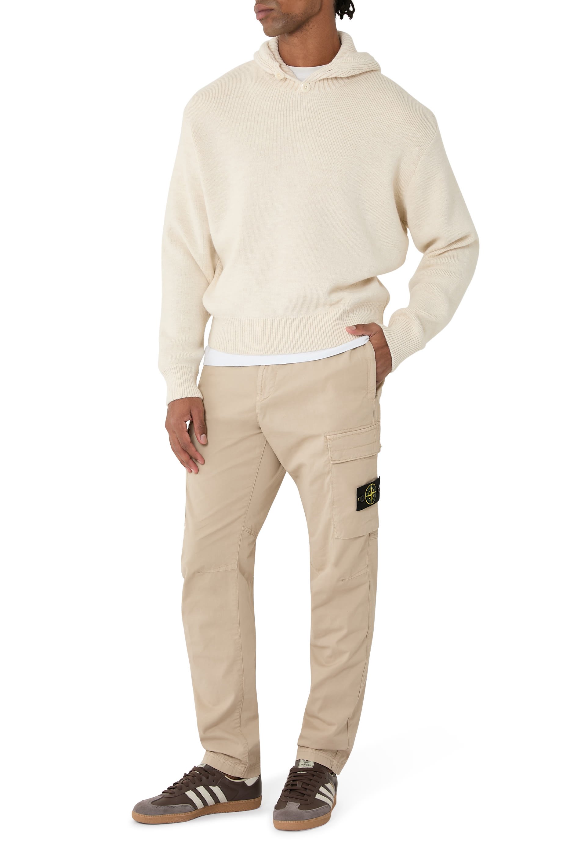 Supima® Cotton Twill Stretch Cargo Trousers