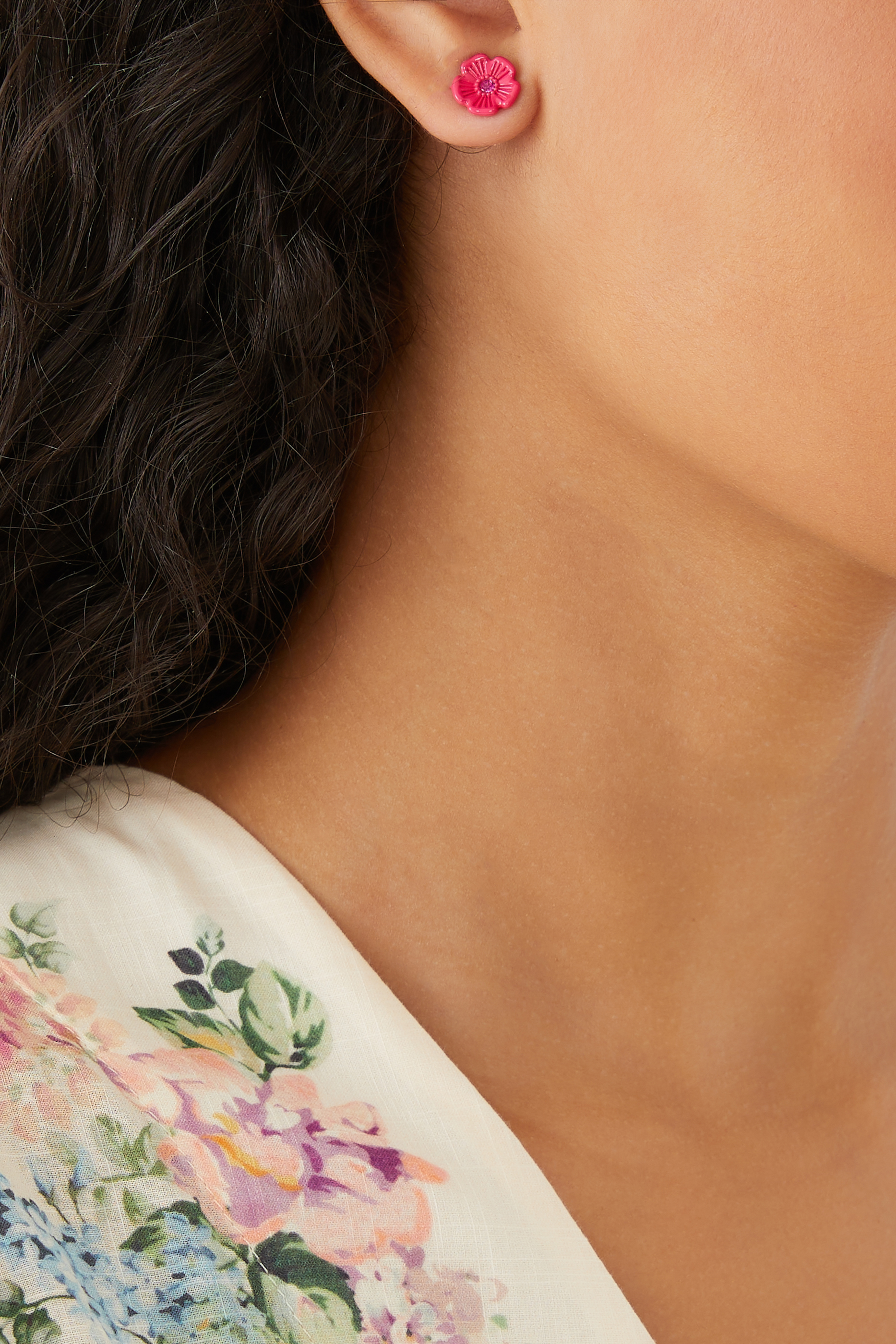 Signature Tea Rose Stud Earrings