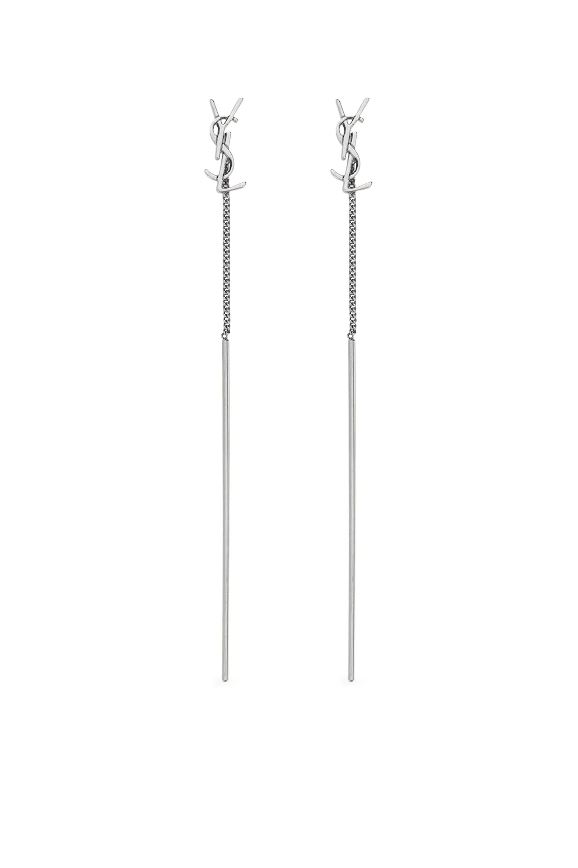 Cassandre Threader Earrings in Metal, Brass