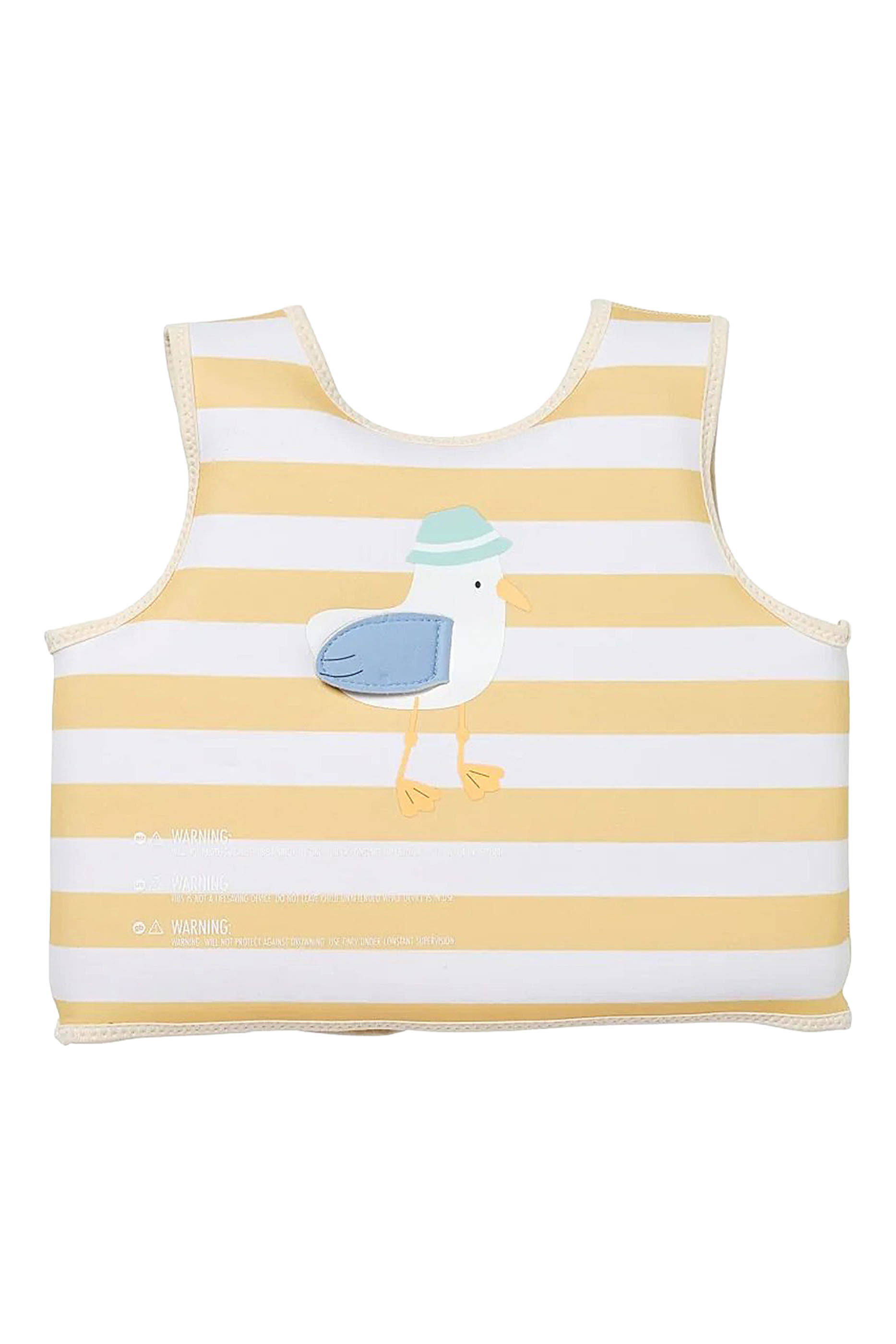 Kids Sammy the Seagull Yellow Stripe Swim Vest 3-6 