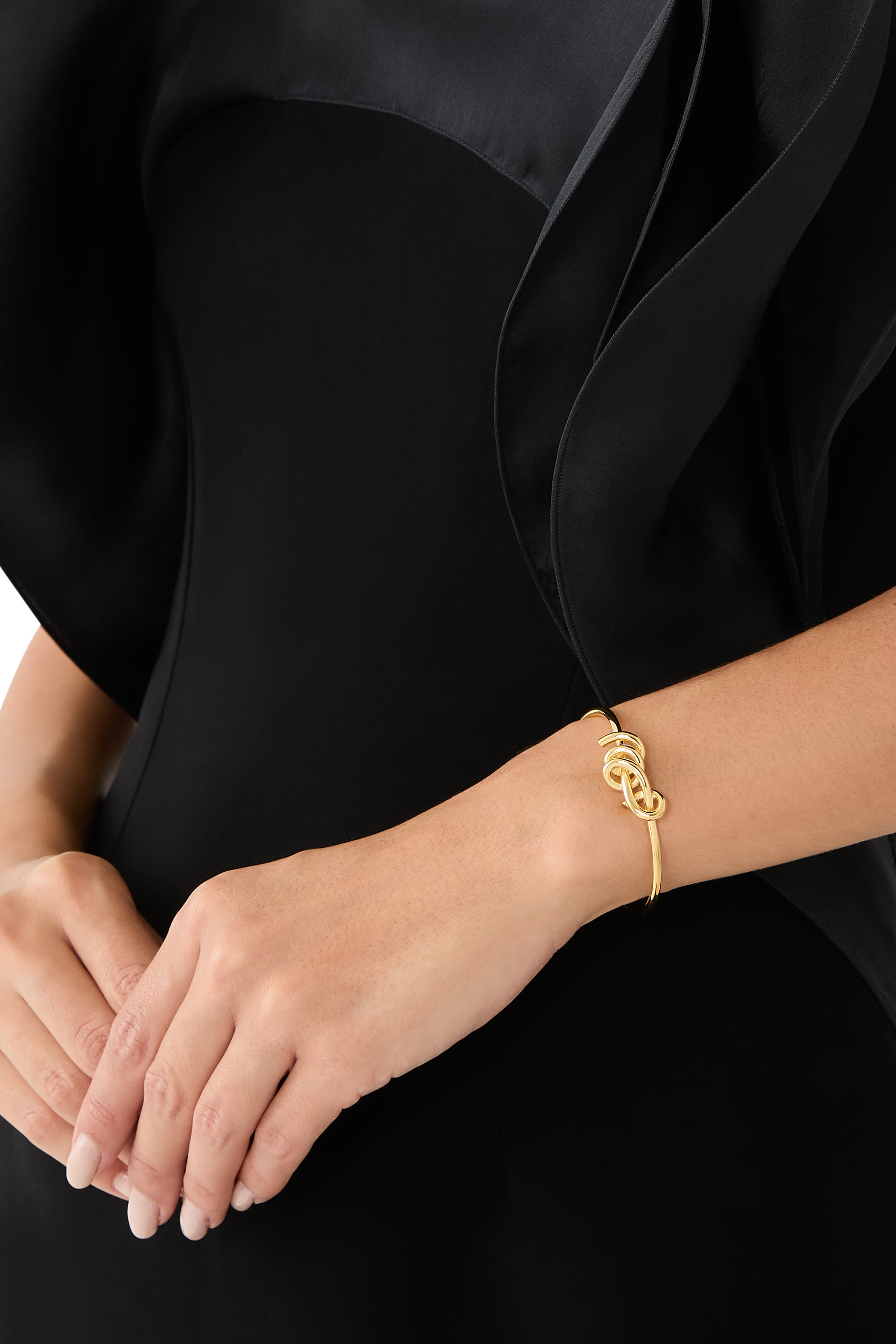 Thread Knotted Bracelet, 18K Yellow Gold Plated Brass