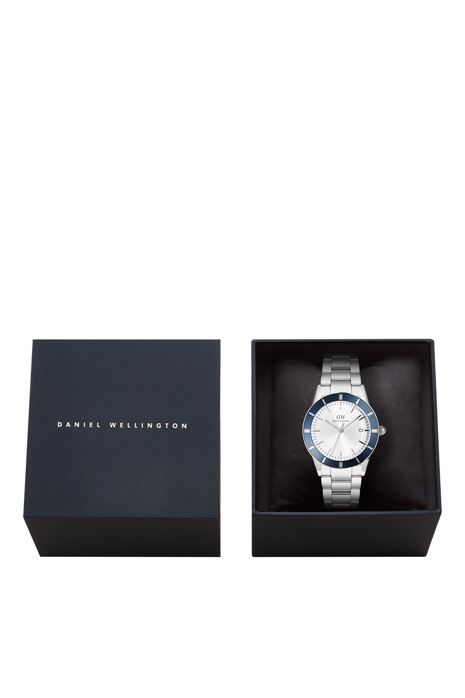 Iconic Paradigma Link Blue Bezel Watch