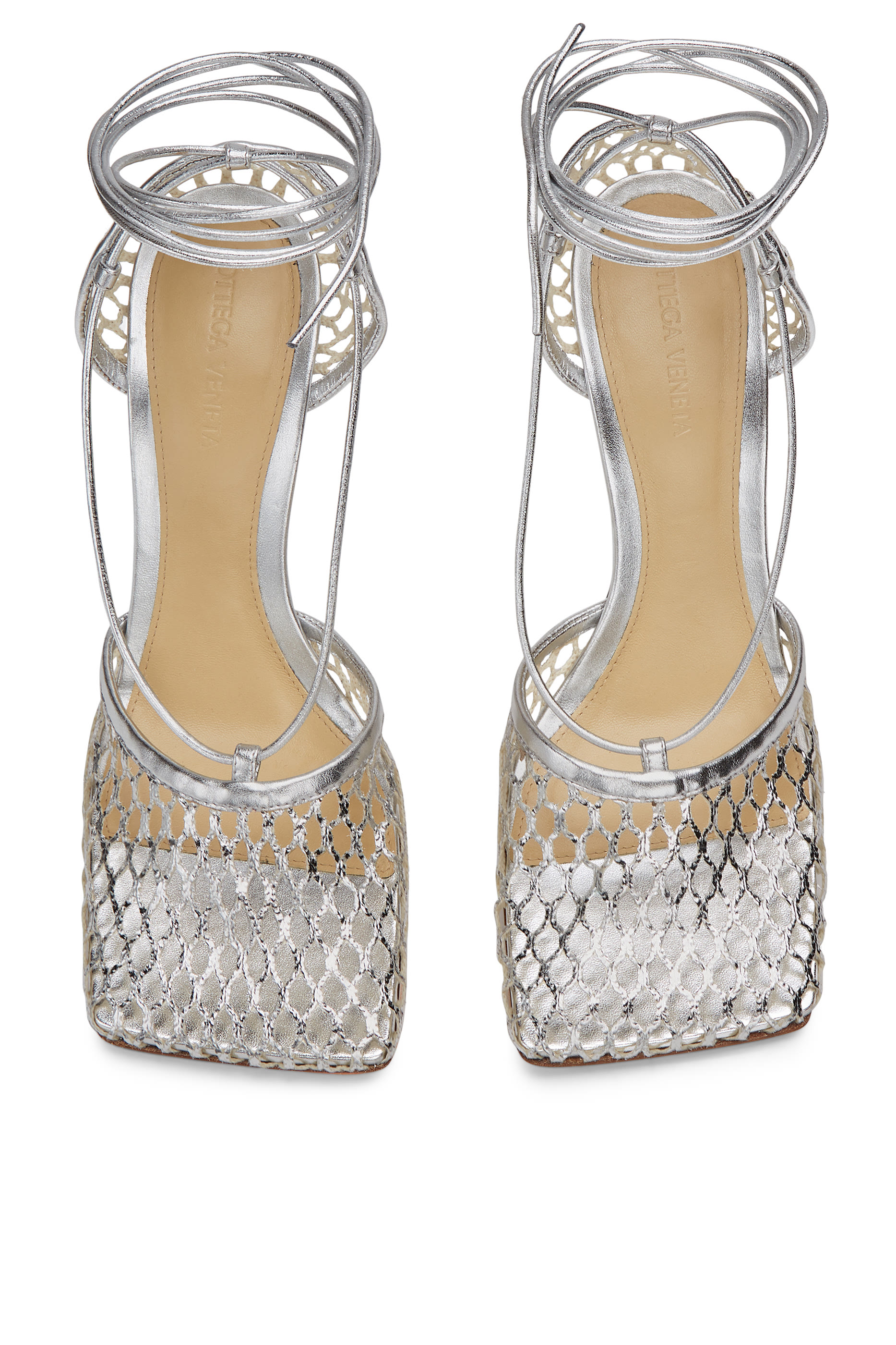 Mesh Leather Sandals