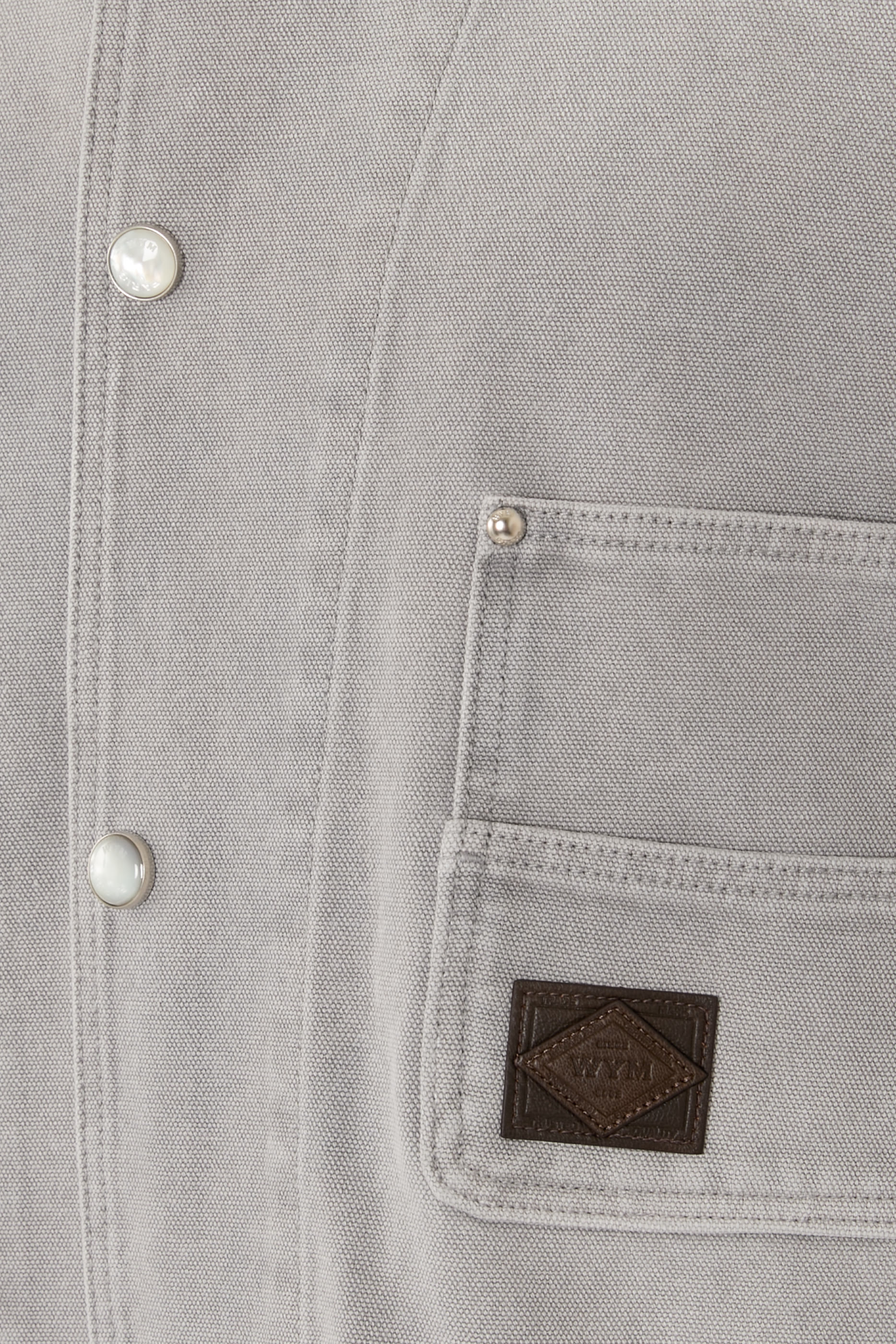 Leather Collar Dyed Denim Coat