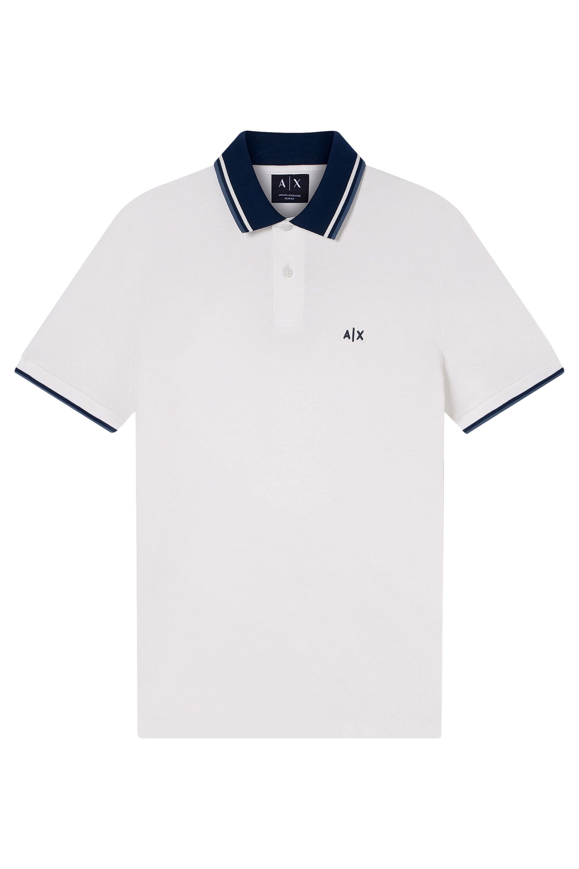 AX Logo Cotton Polo Shirt 