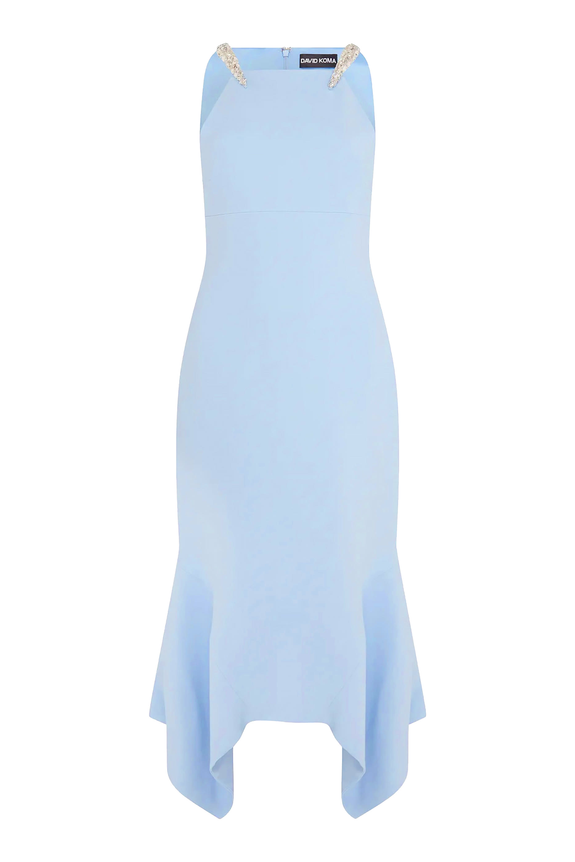 Crystal-Embellished Midi Dress