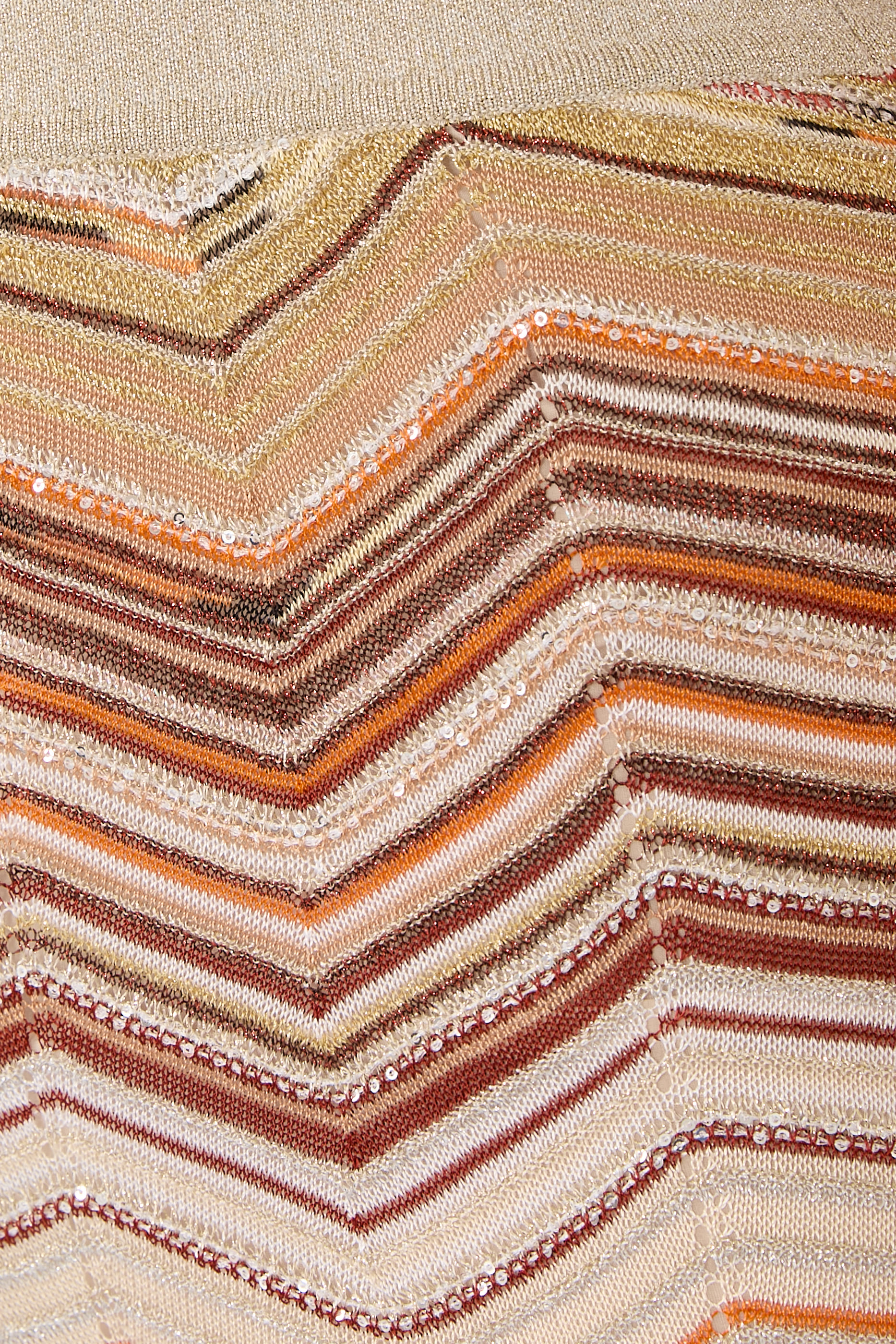 Palazzo Chevron Lam&eacute; Sequins Trousers