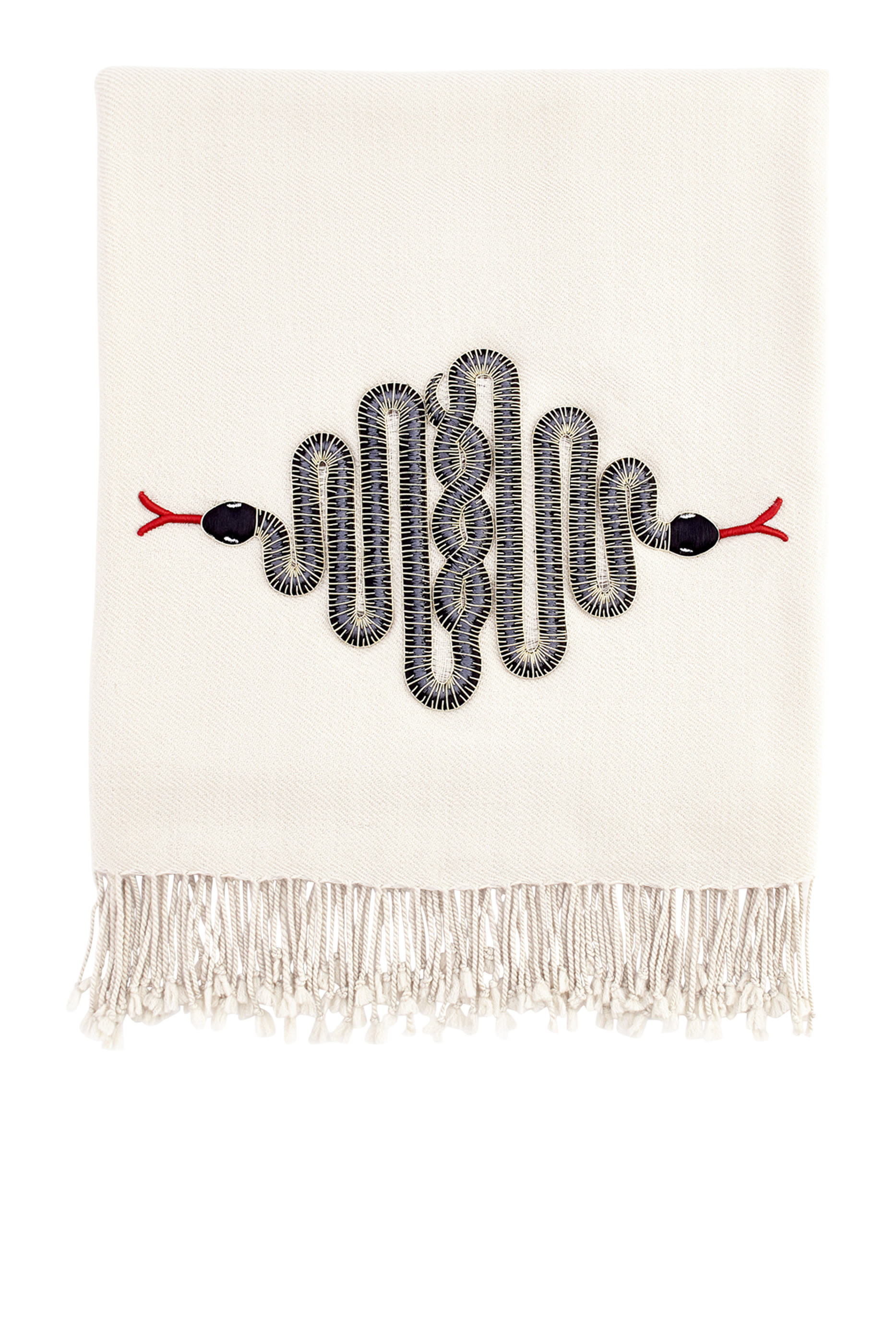 Snake Embellished Throw
