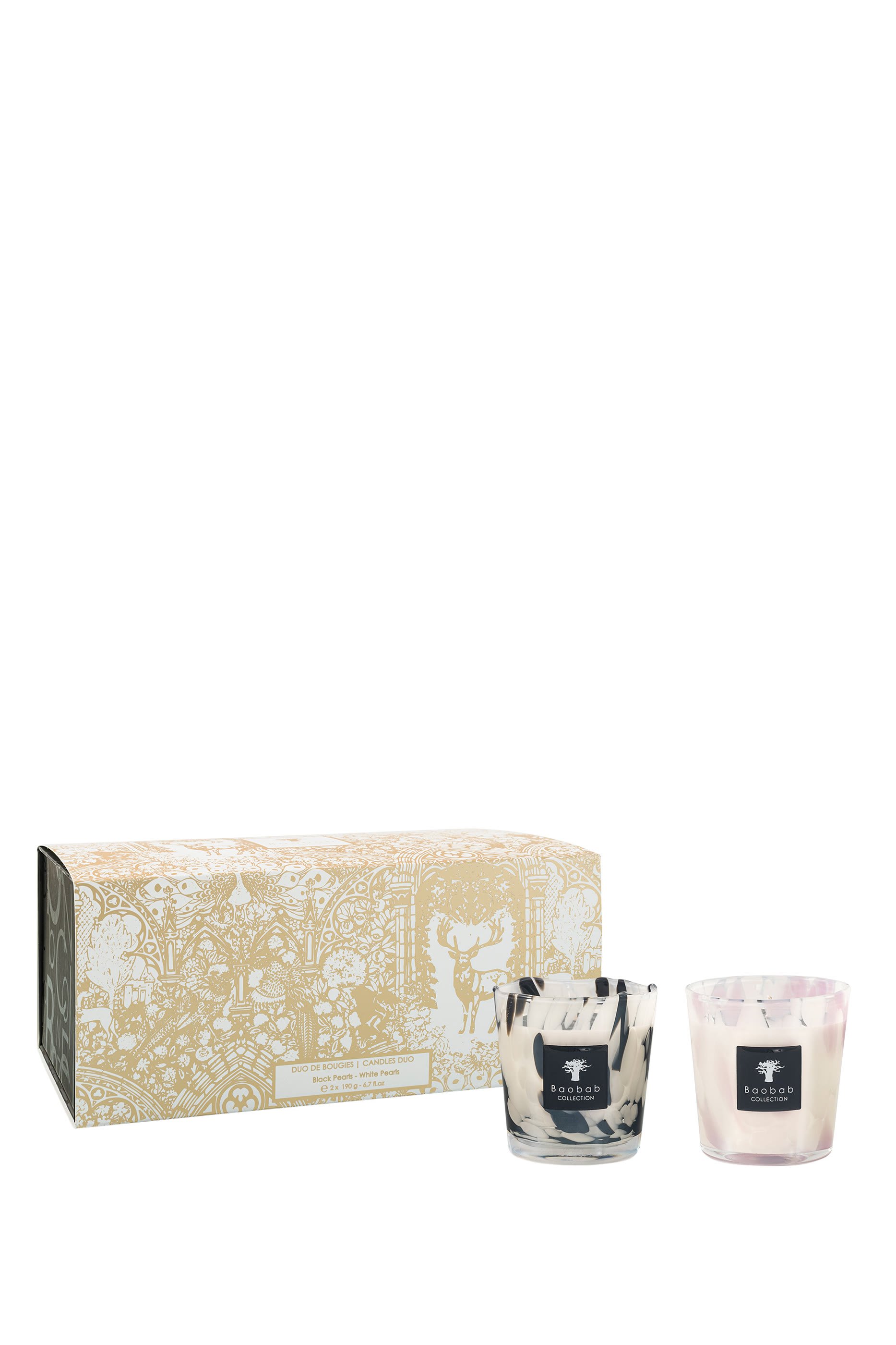 Pearls Black-White_Duo Scented Candles