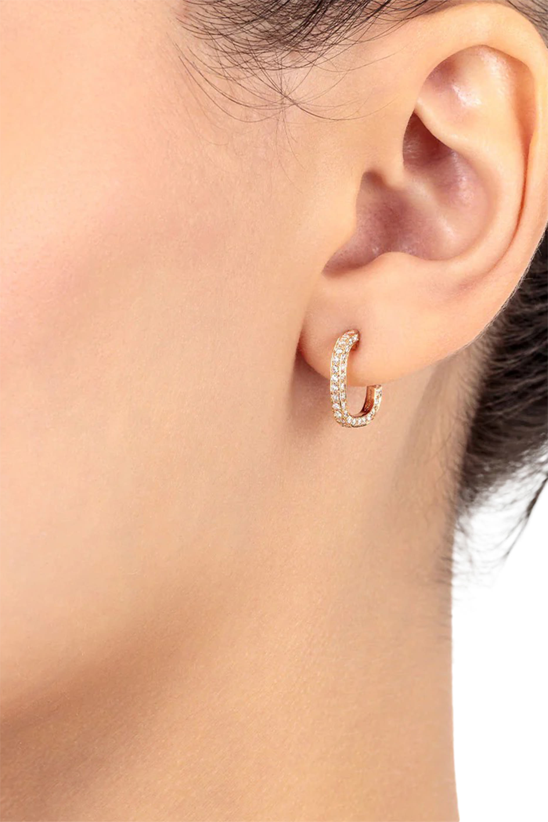 Wid Earrings, 18k Rose Gold & Diamonds