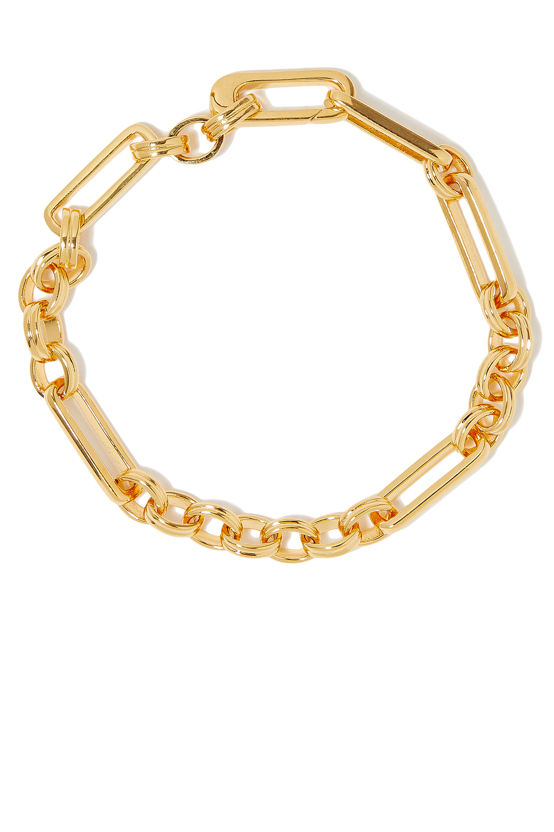 Axiom Chain Bracelet,  18k Gold Plated Brass