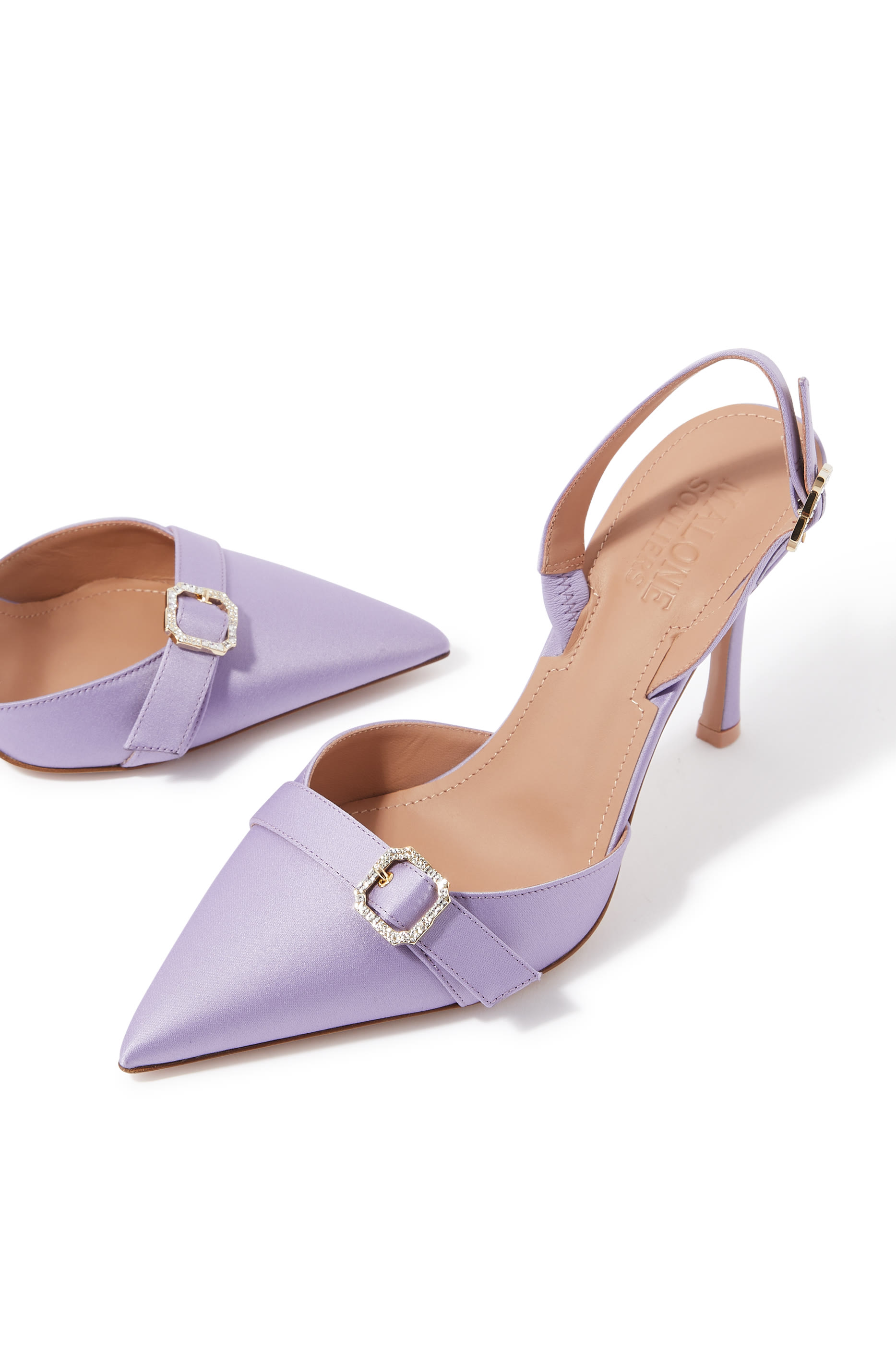 Clotilde 90 Satin Pumps