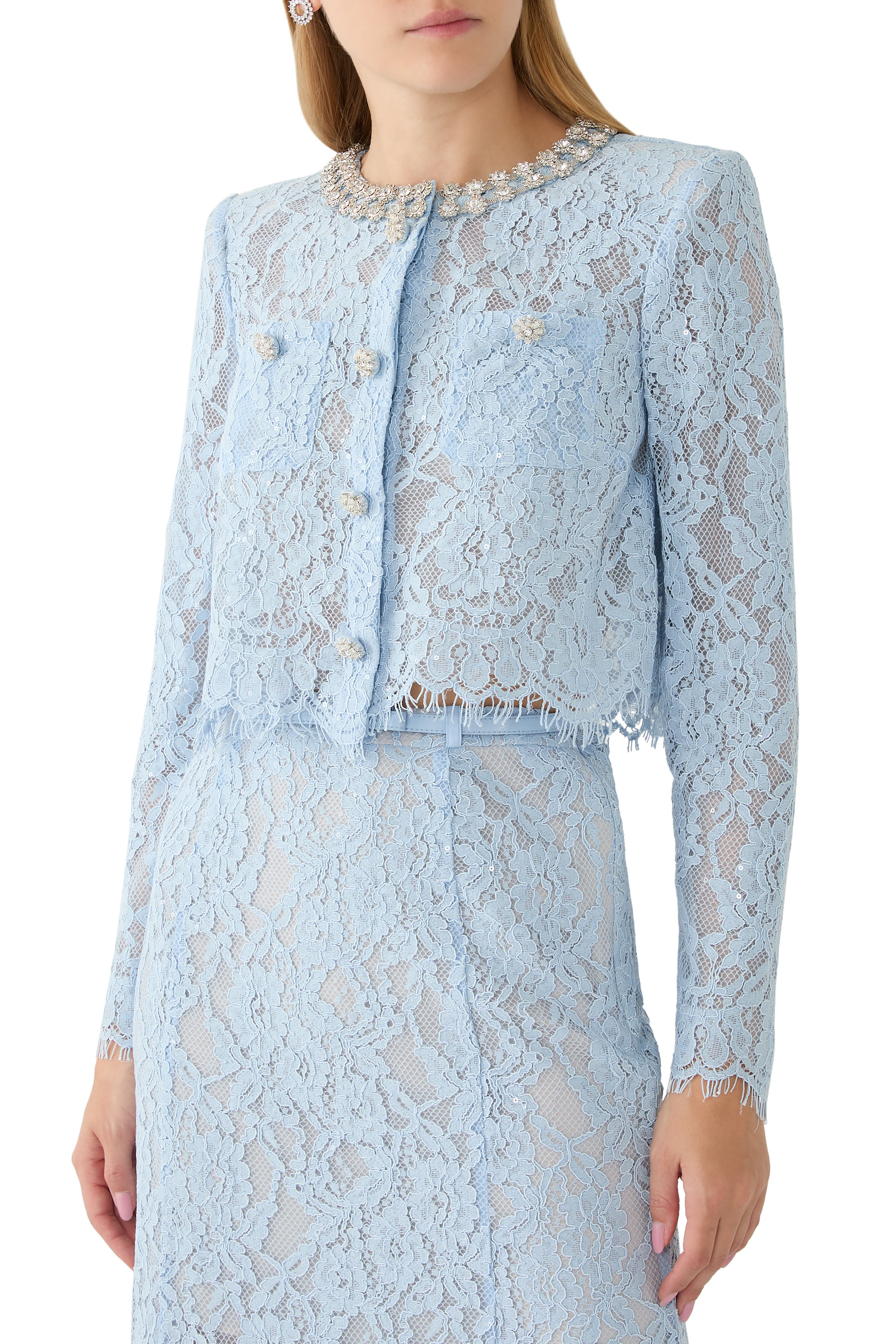 Lace Embellished Top