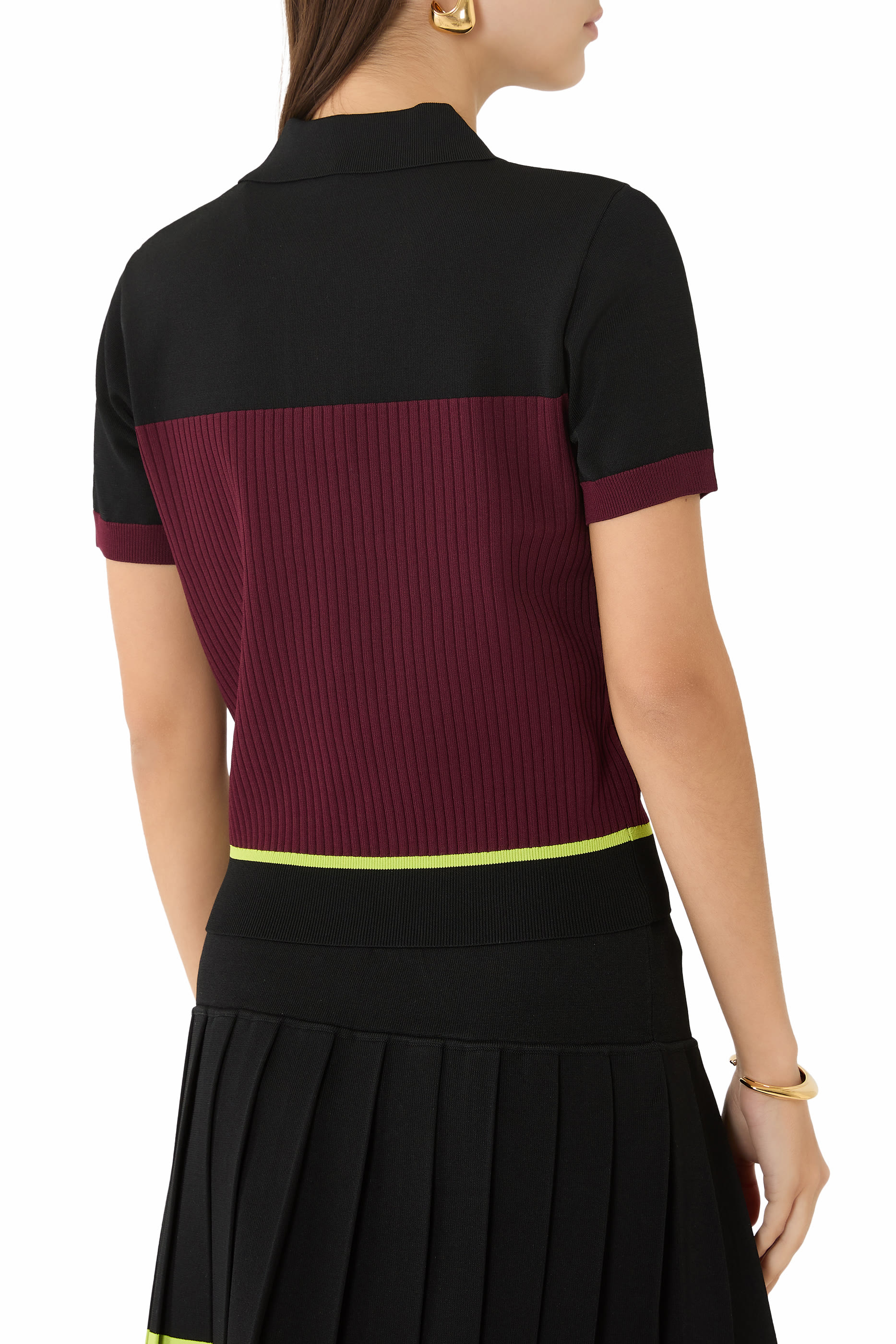 Striped Short-Sleeve Polo Shirt 