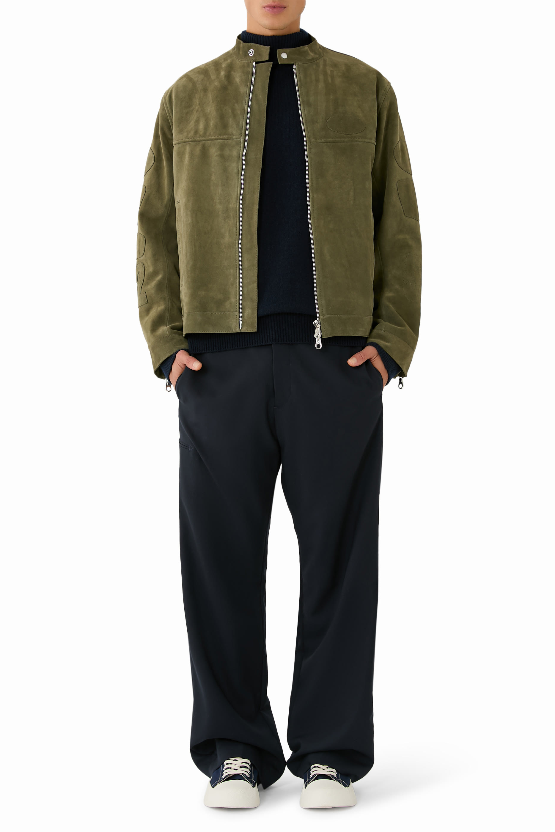 Suede Cafe Racer Jacket