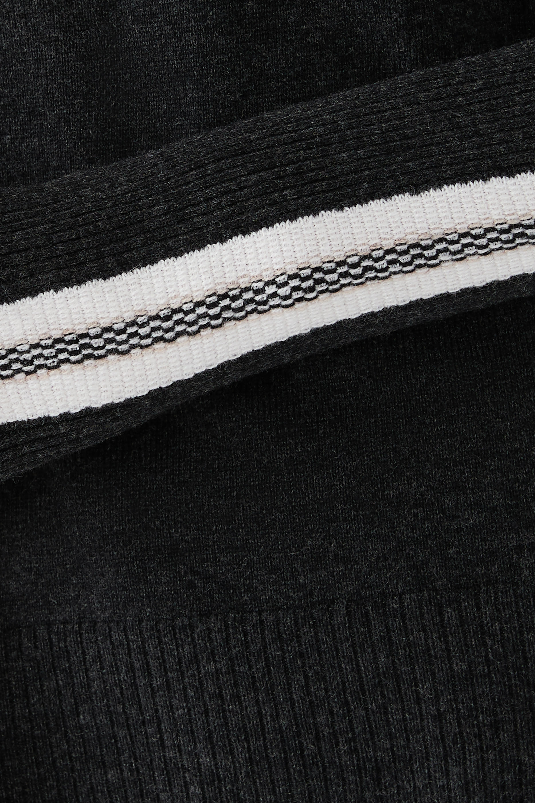 Strapping Detail Funnel Neck Sweater with Cashmere