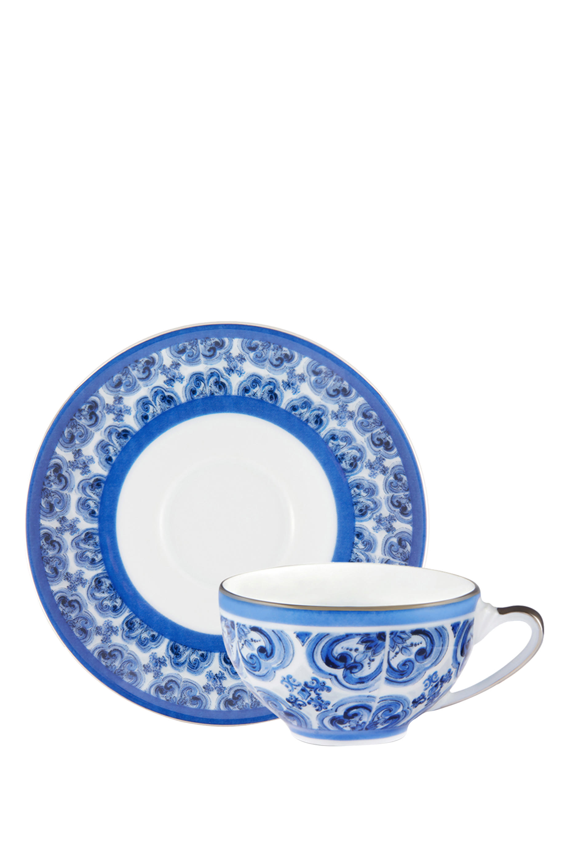 Blu Mediterraneo Fiore Piccolo Coffee Cup & Saucer Set
