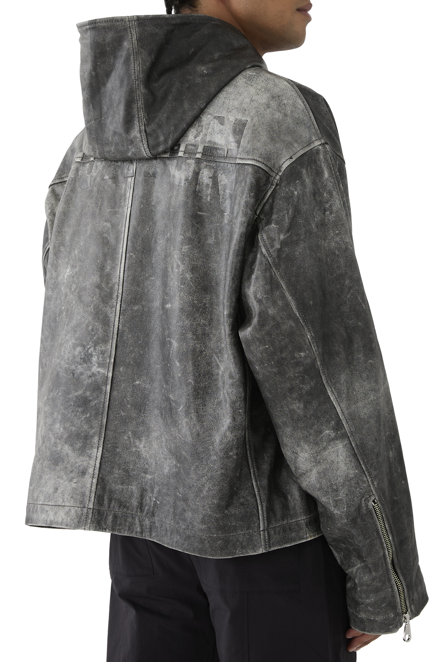 Hooded Leather Jacket