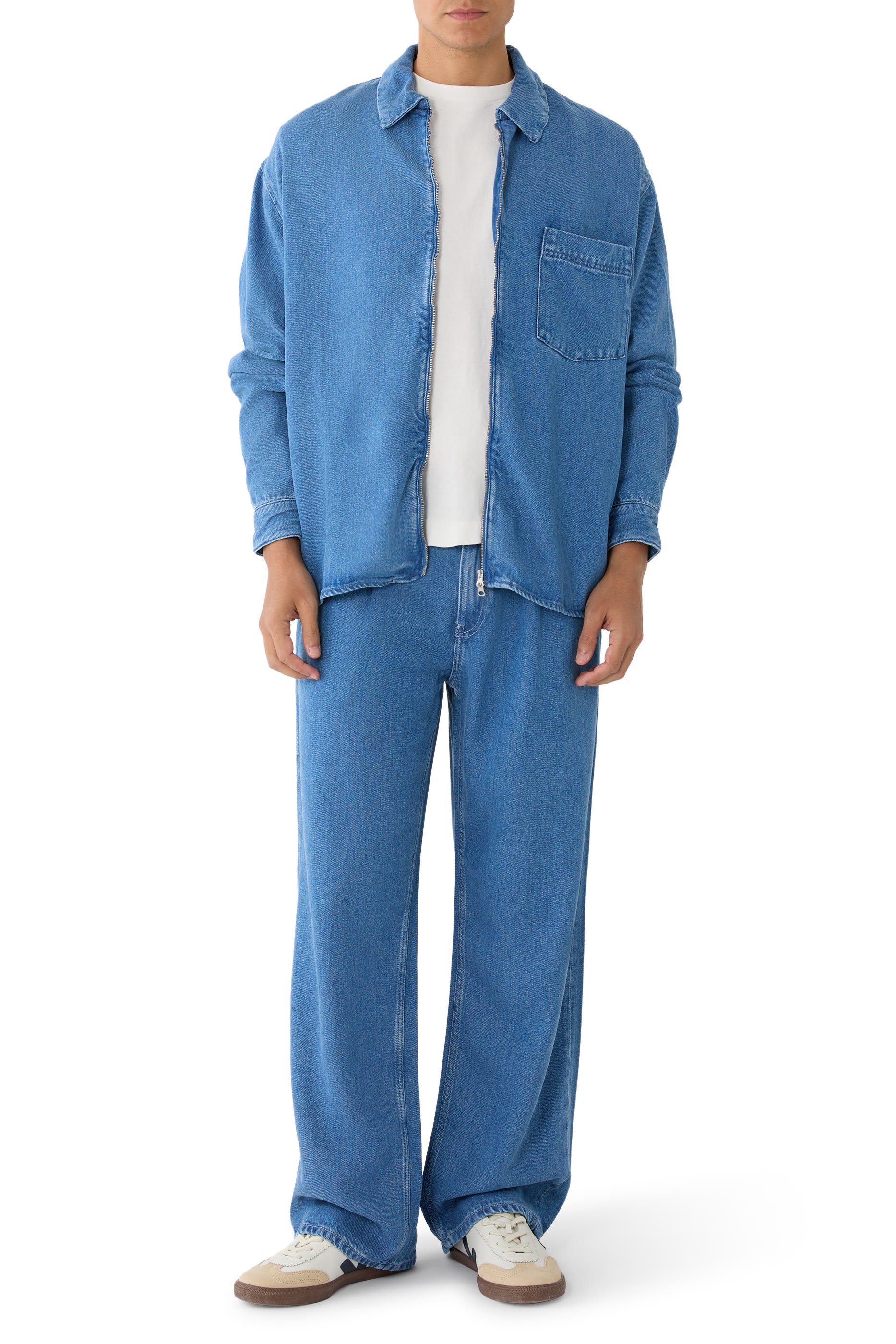 Zayne Denim Zip Shirt