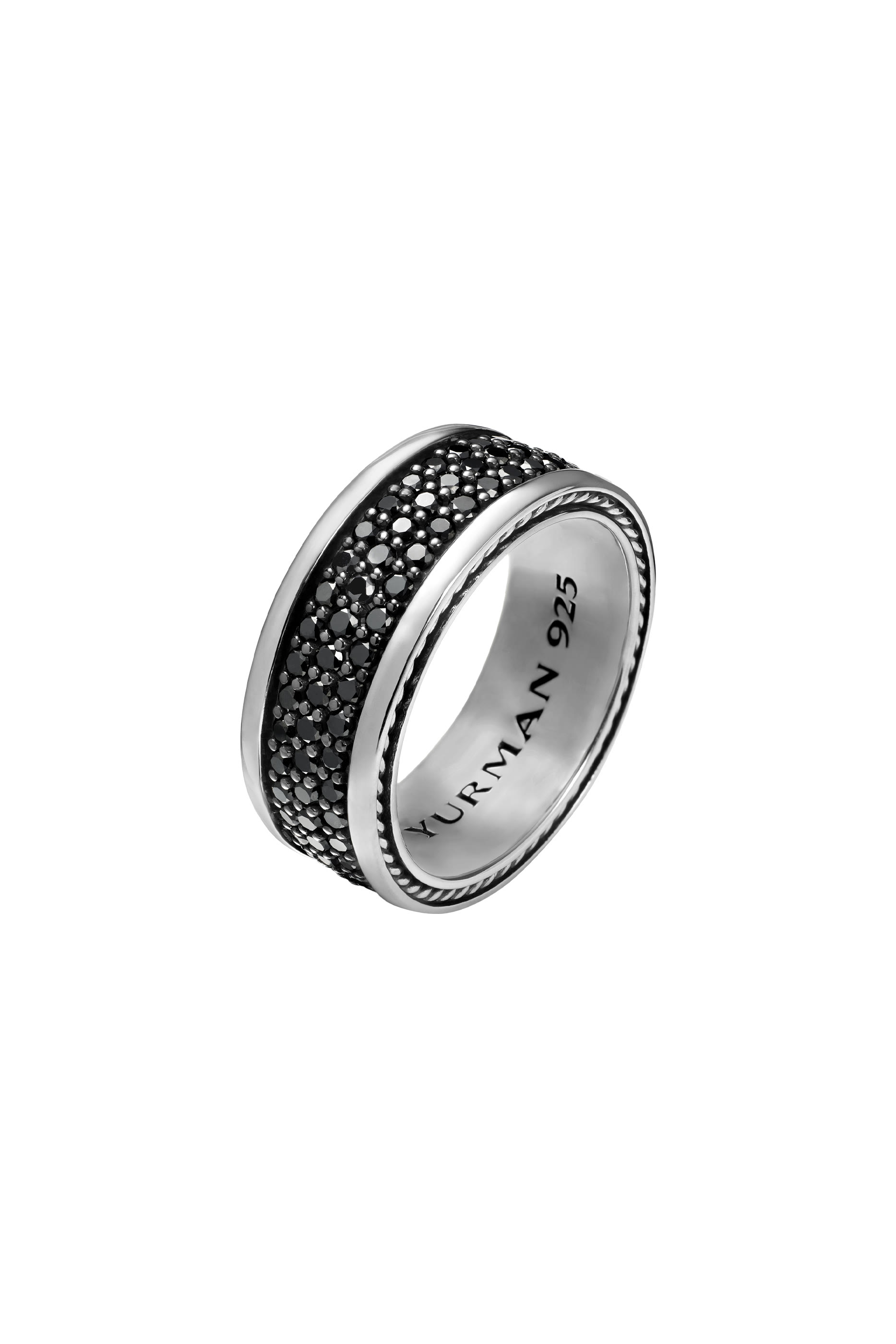 Streamline® Three Row Band Ring, Sterling Silver & Diamonds