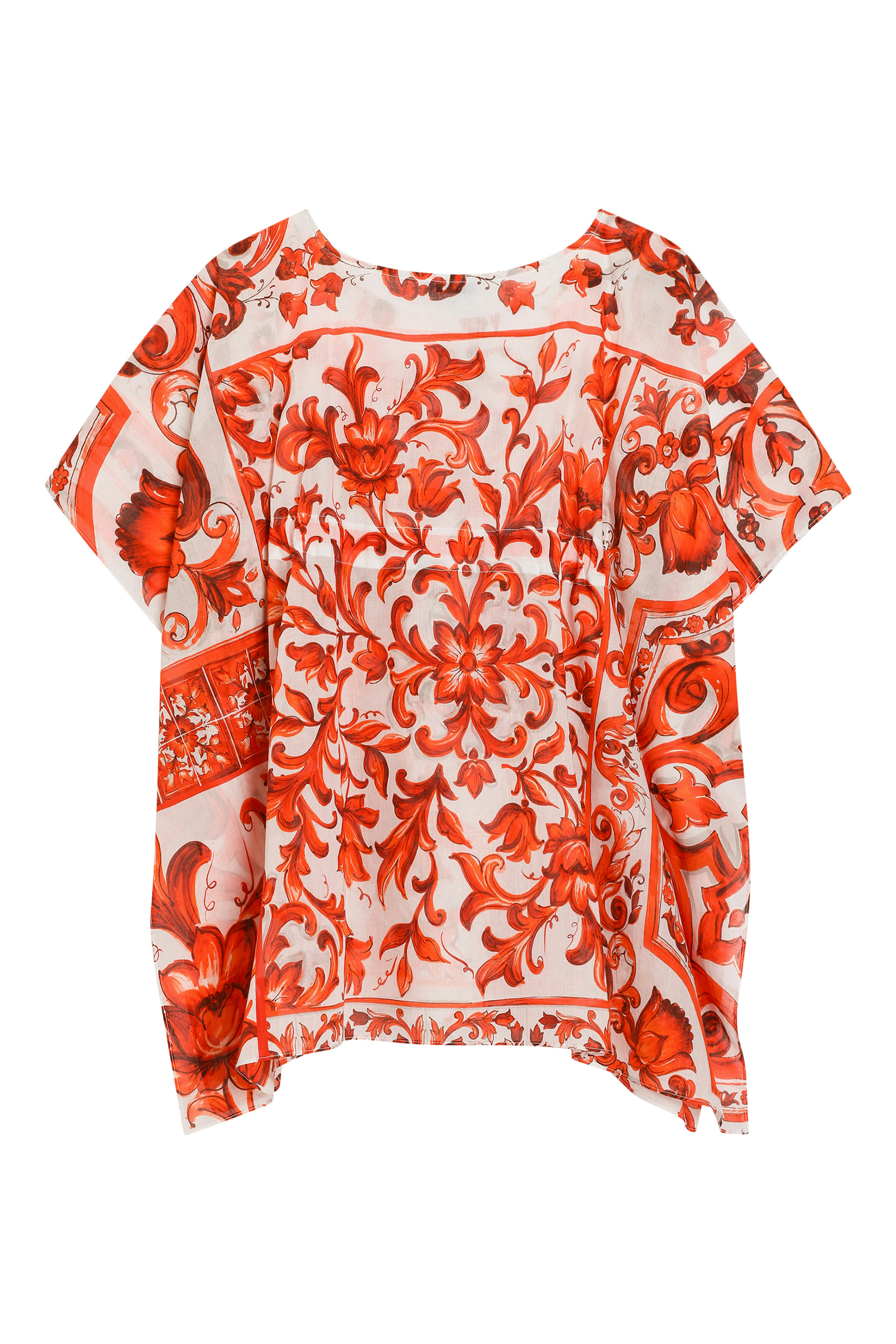 Kids Majolica-Print Batiste Kaftan