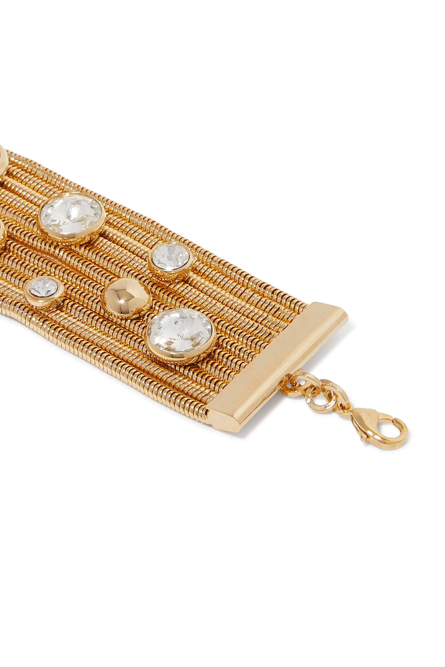 Multi Chains Choker with Round Crystals