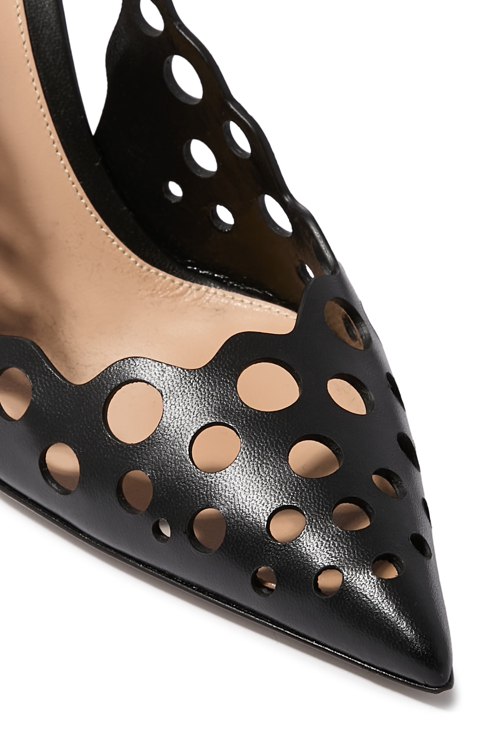  Laser-Cut 95 Slingback Heeled Pumps 
