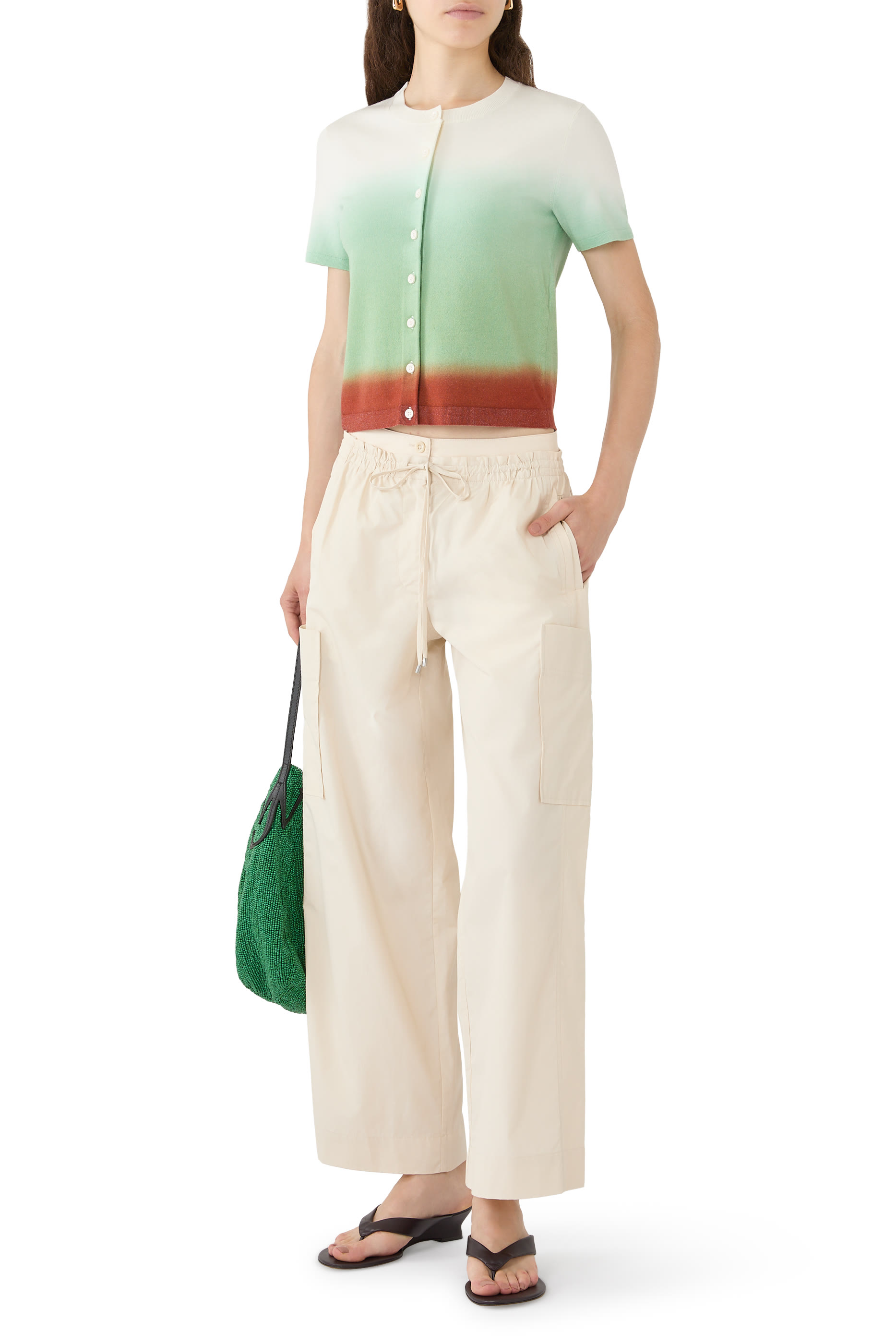 Poplin Double Waistband Pant