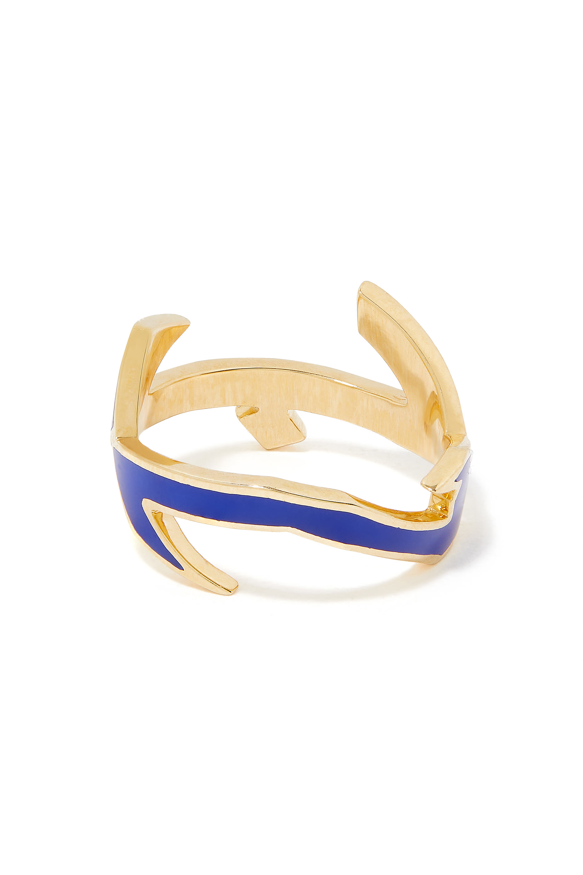 Hobb Word Ring, 18k Yellow Gold & Enamel