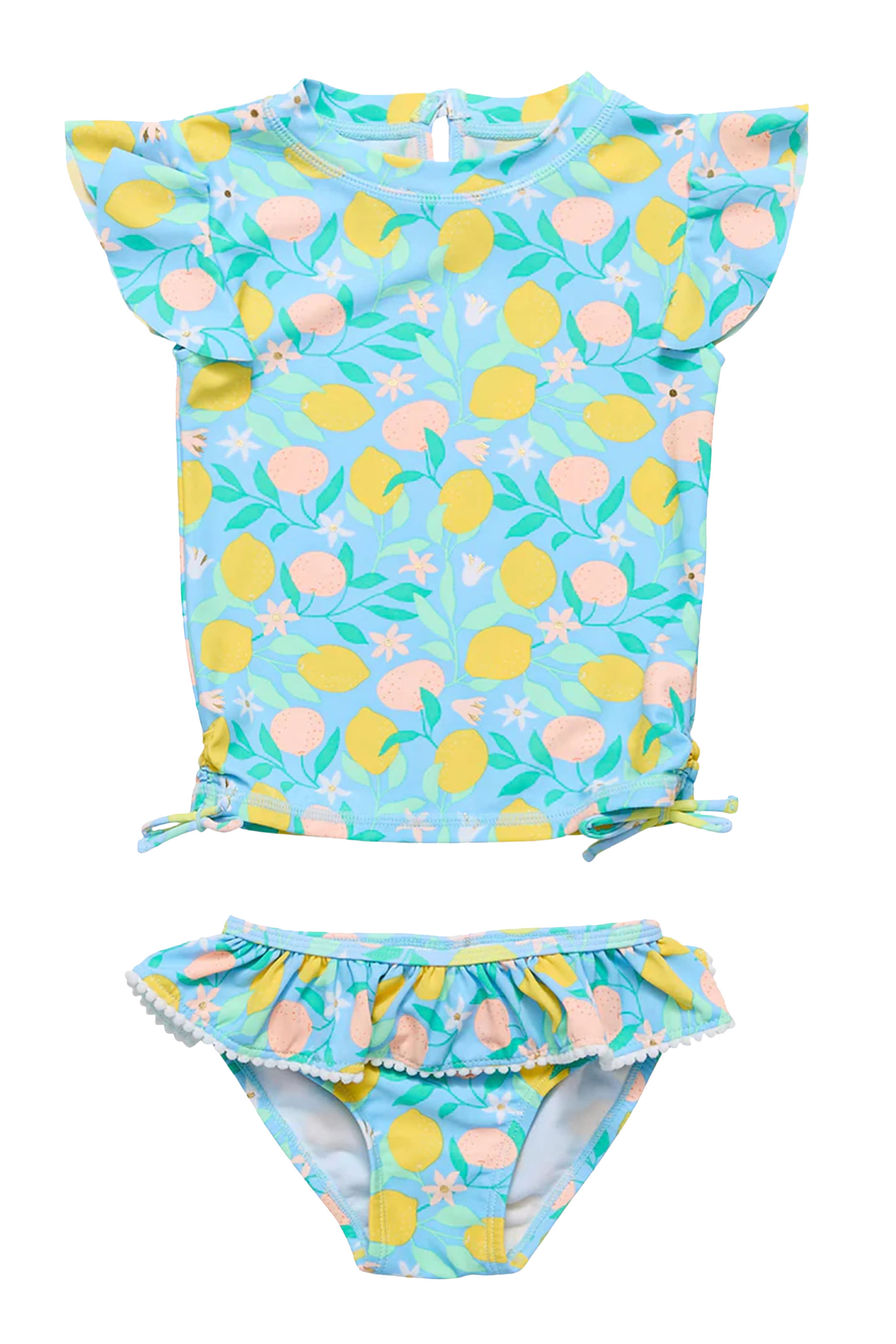 Kids Lemon Drops Short Sleeve Ruffle Set