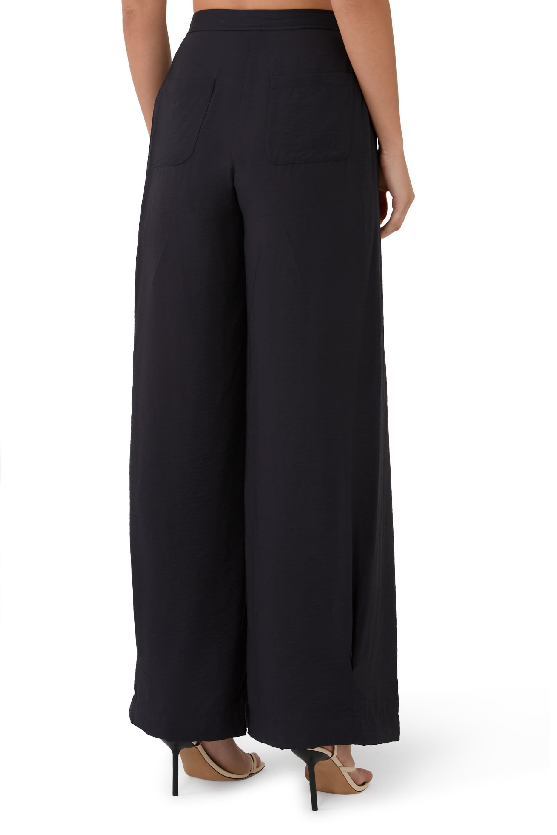 Fluid Techno Rayon Straight-Leg Trousers
