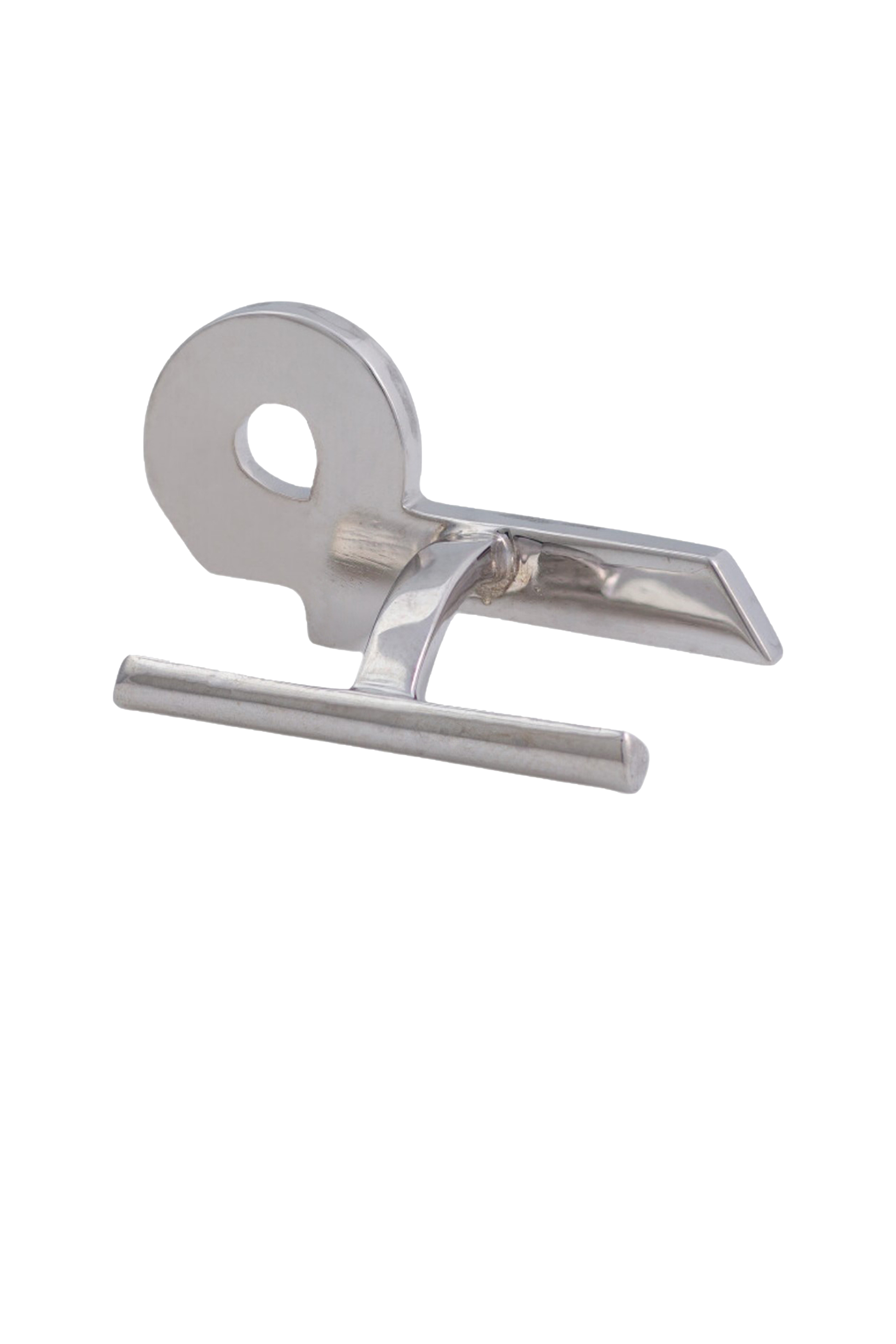 Arabic Letter 'Meem' Cufflink, Sterling Silver