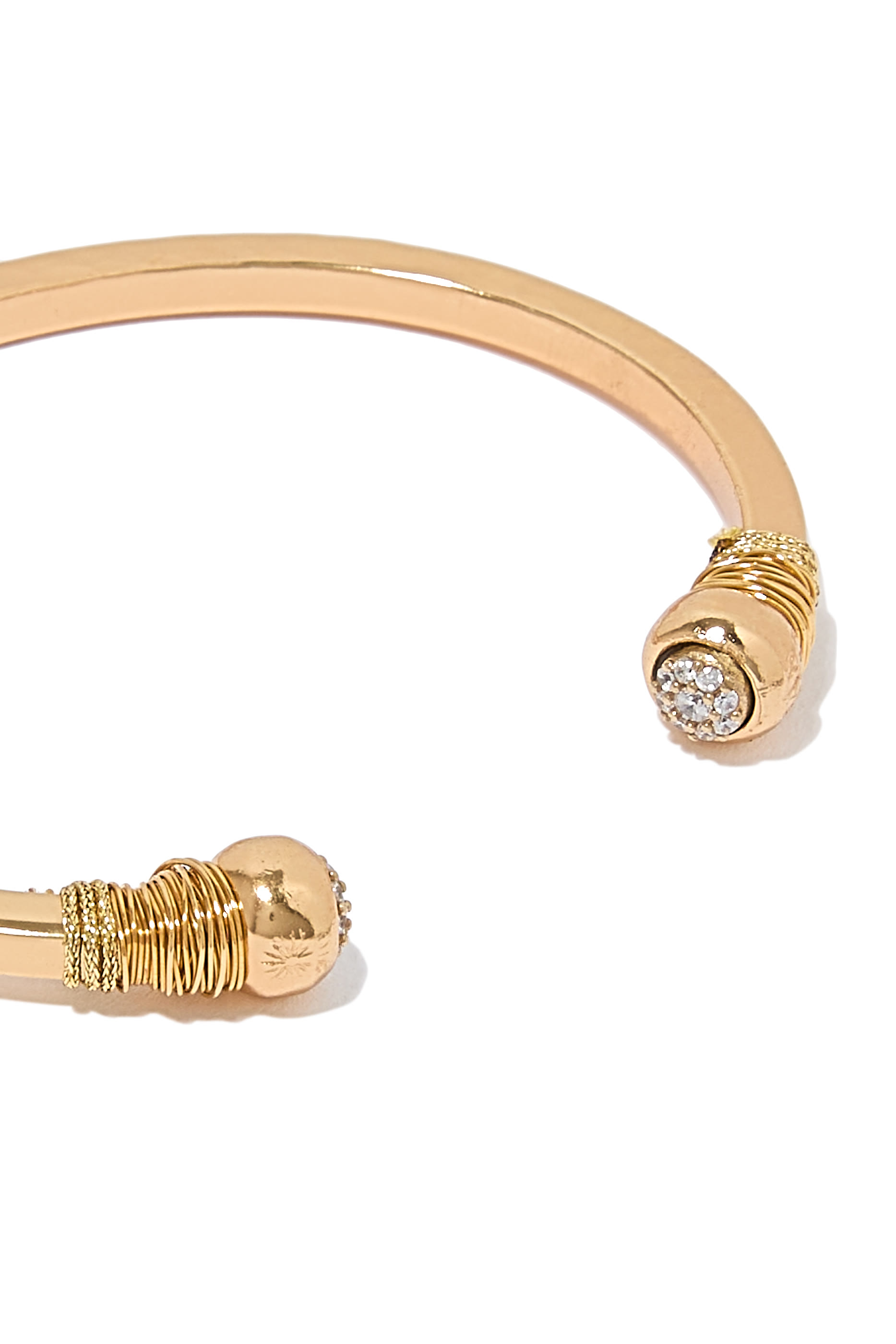 Sari Bis Strass Bracelet, Gold-Plated Brass