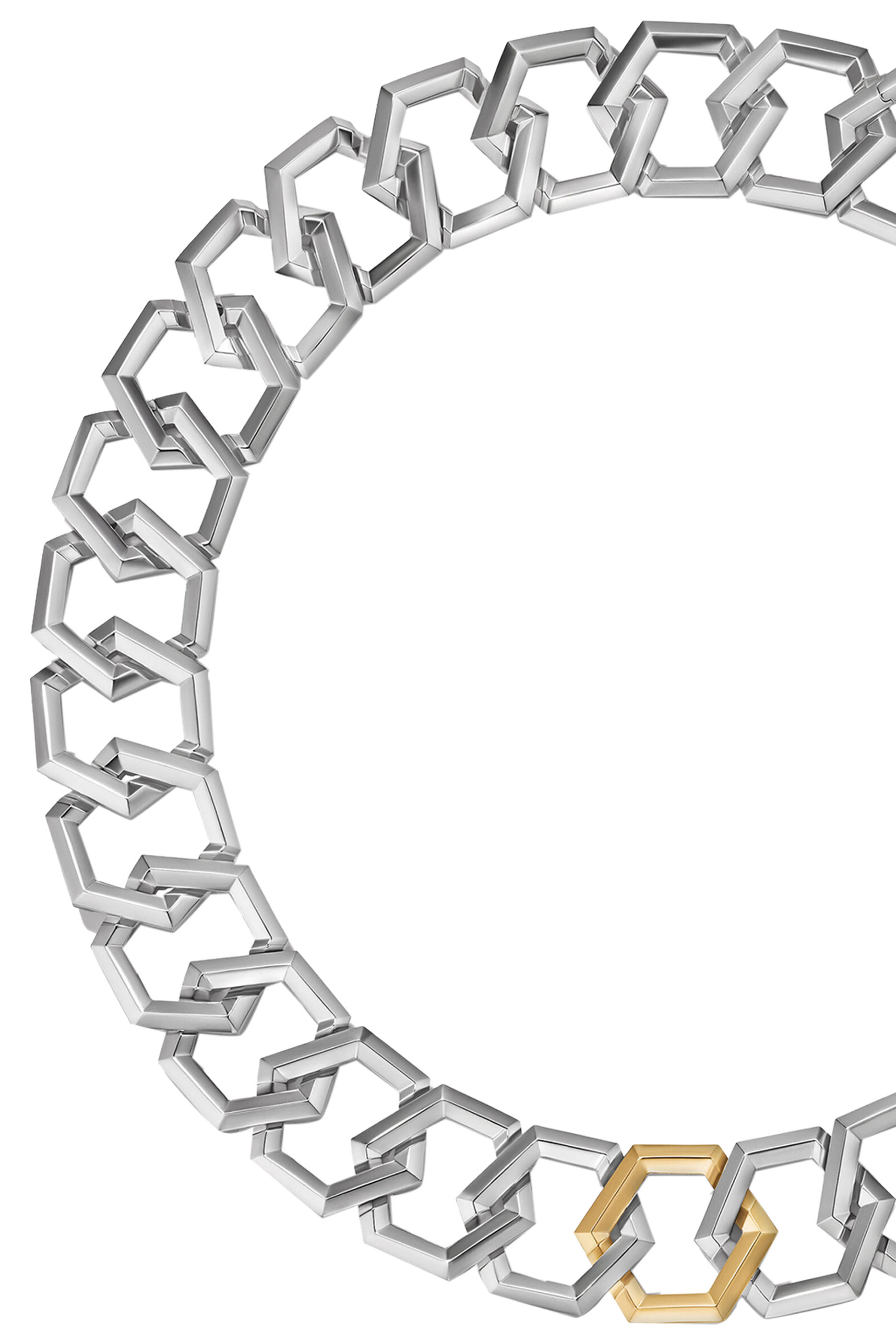 Carlyle 18in Necklace, 18k Yellow Gold & Sterling Silver