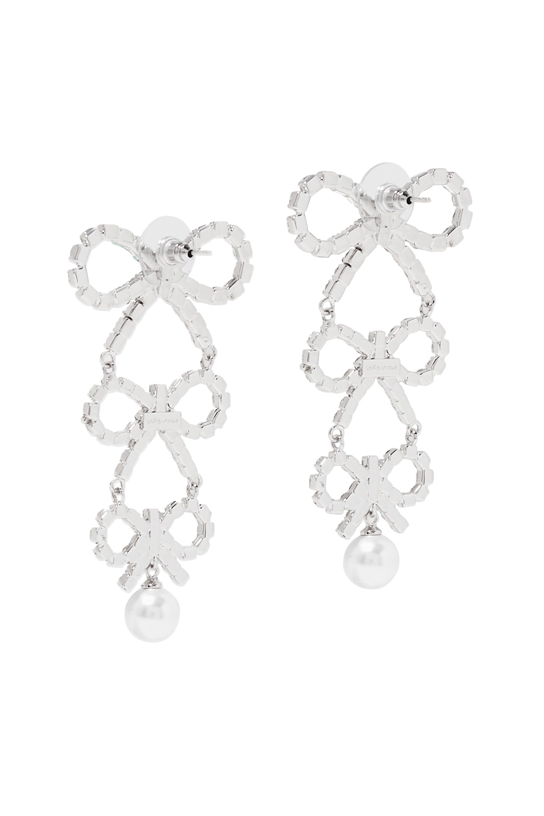 Tiered Crystal Bow Earrings