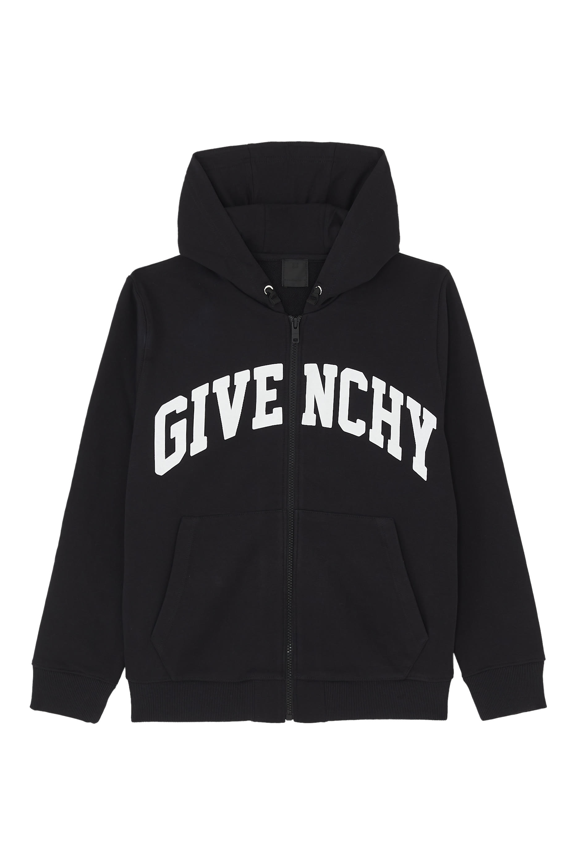 Kids Hooded Logo Print Cardigan