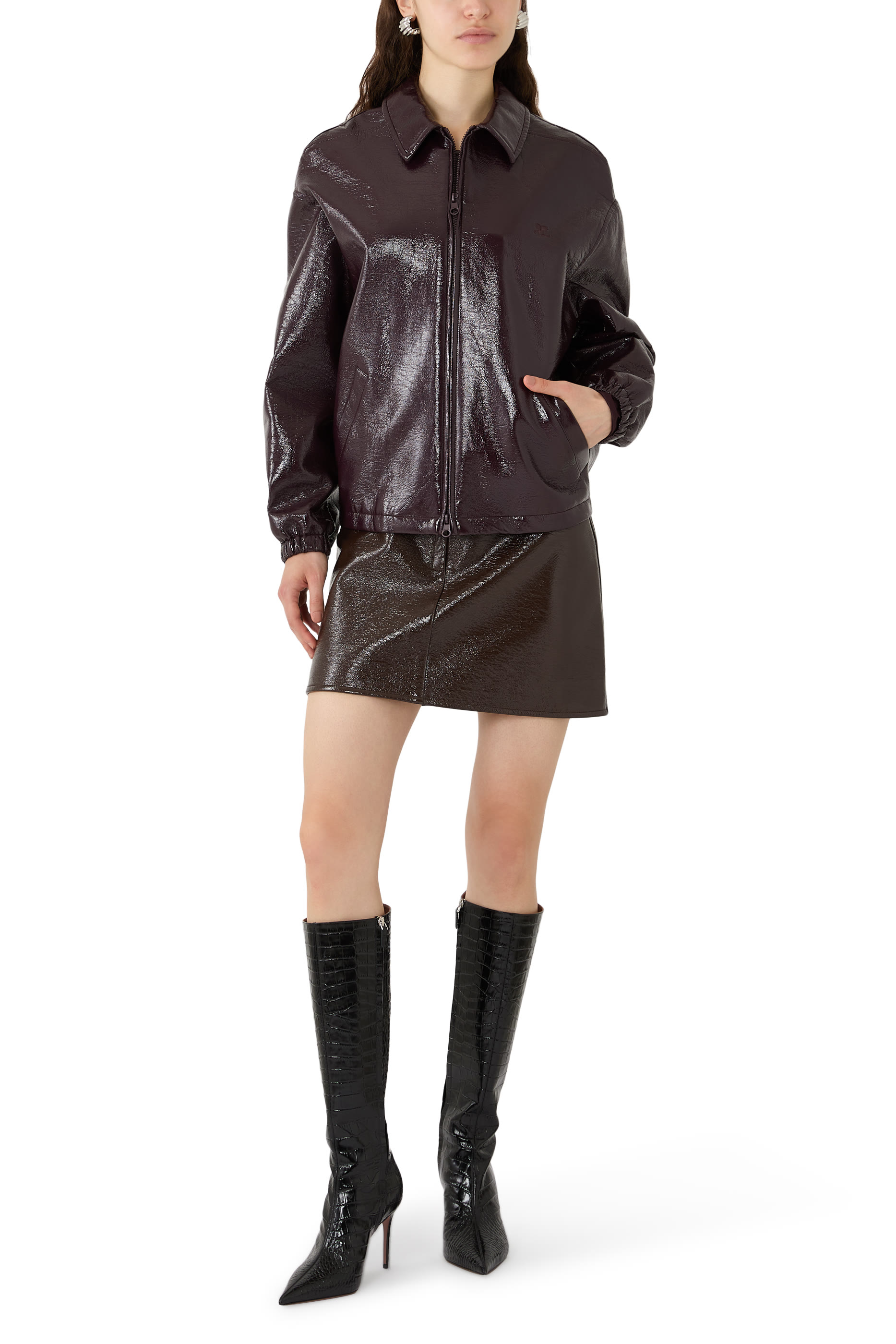 Reedition Vinyl Mini Skirt