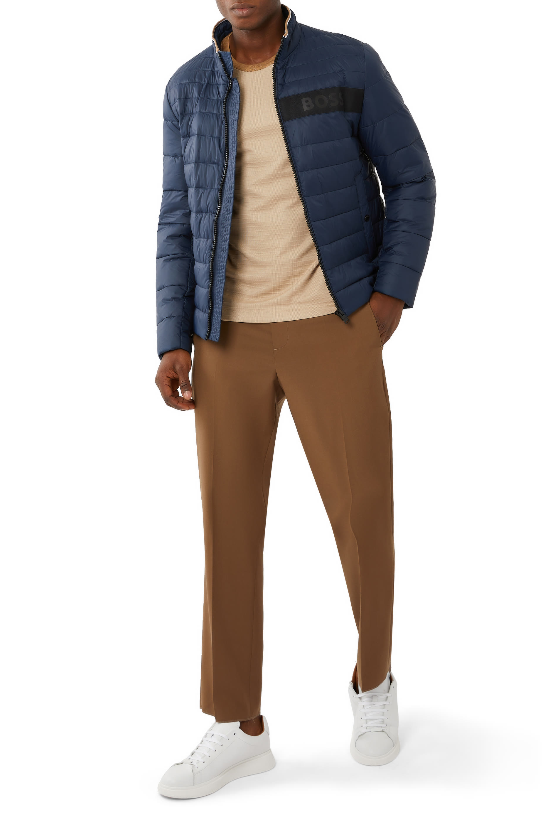 Darolus Water-Repellent Logo Padded Jacket