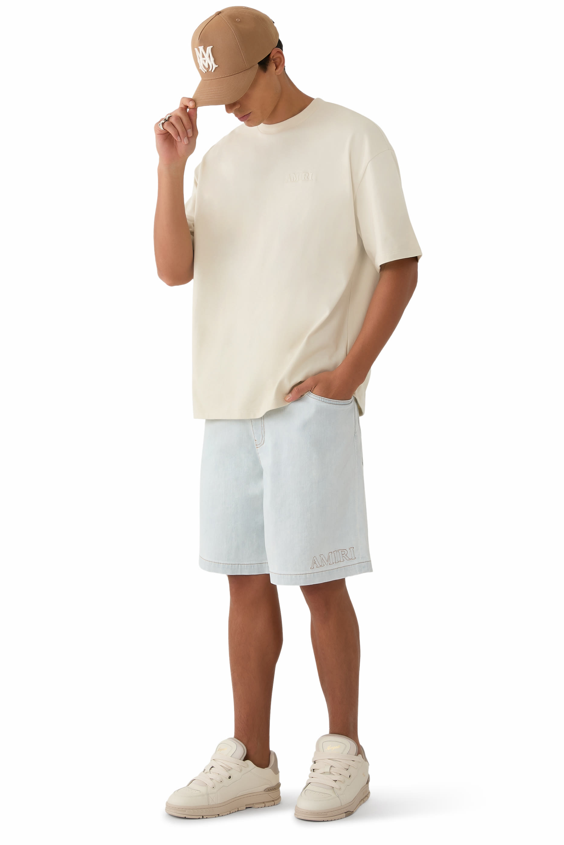  Logo Denim Shorts