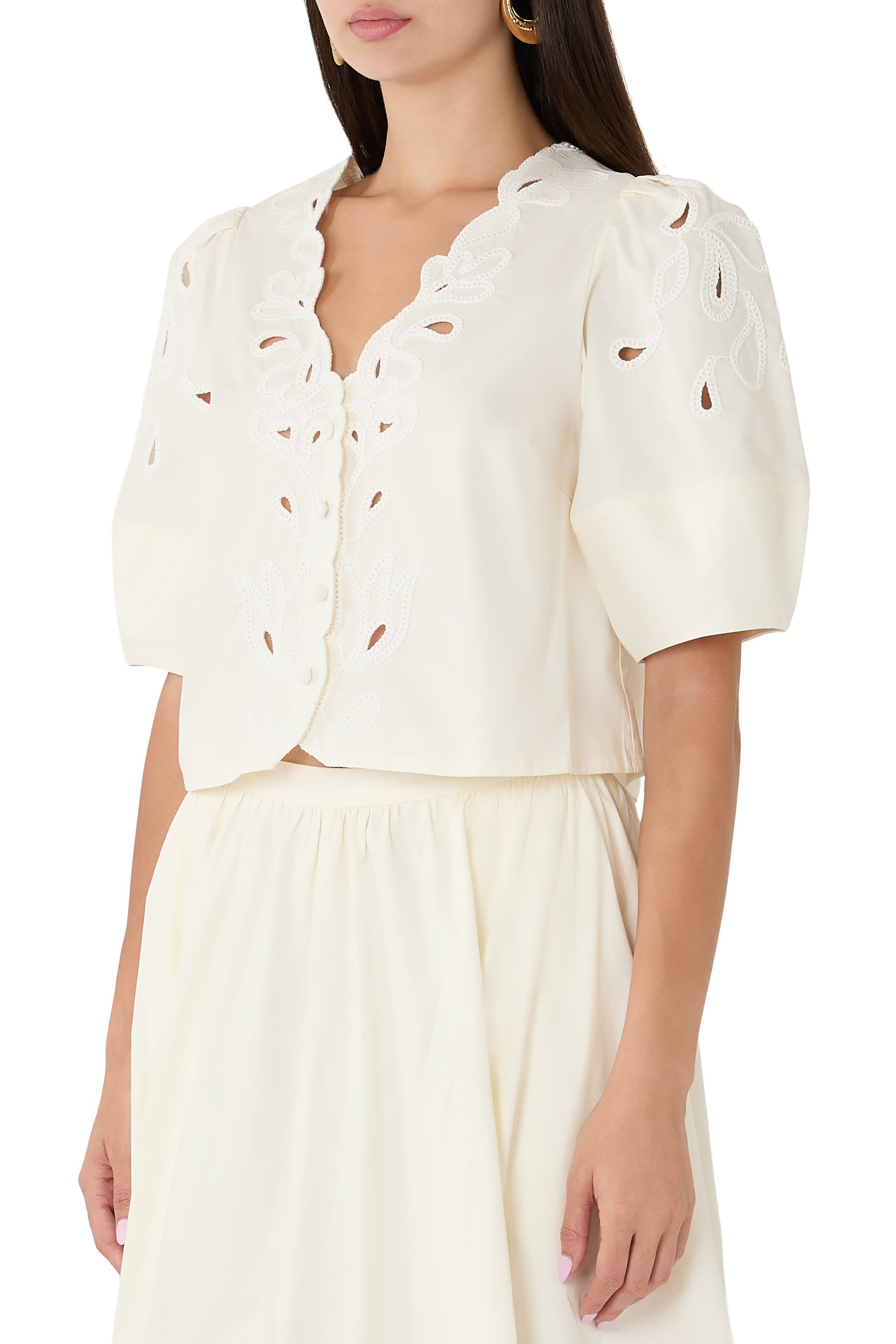 Paisley Bloom Embroidered Bellara Top