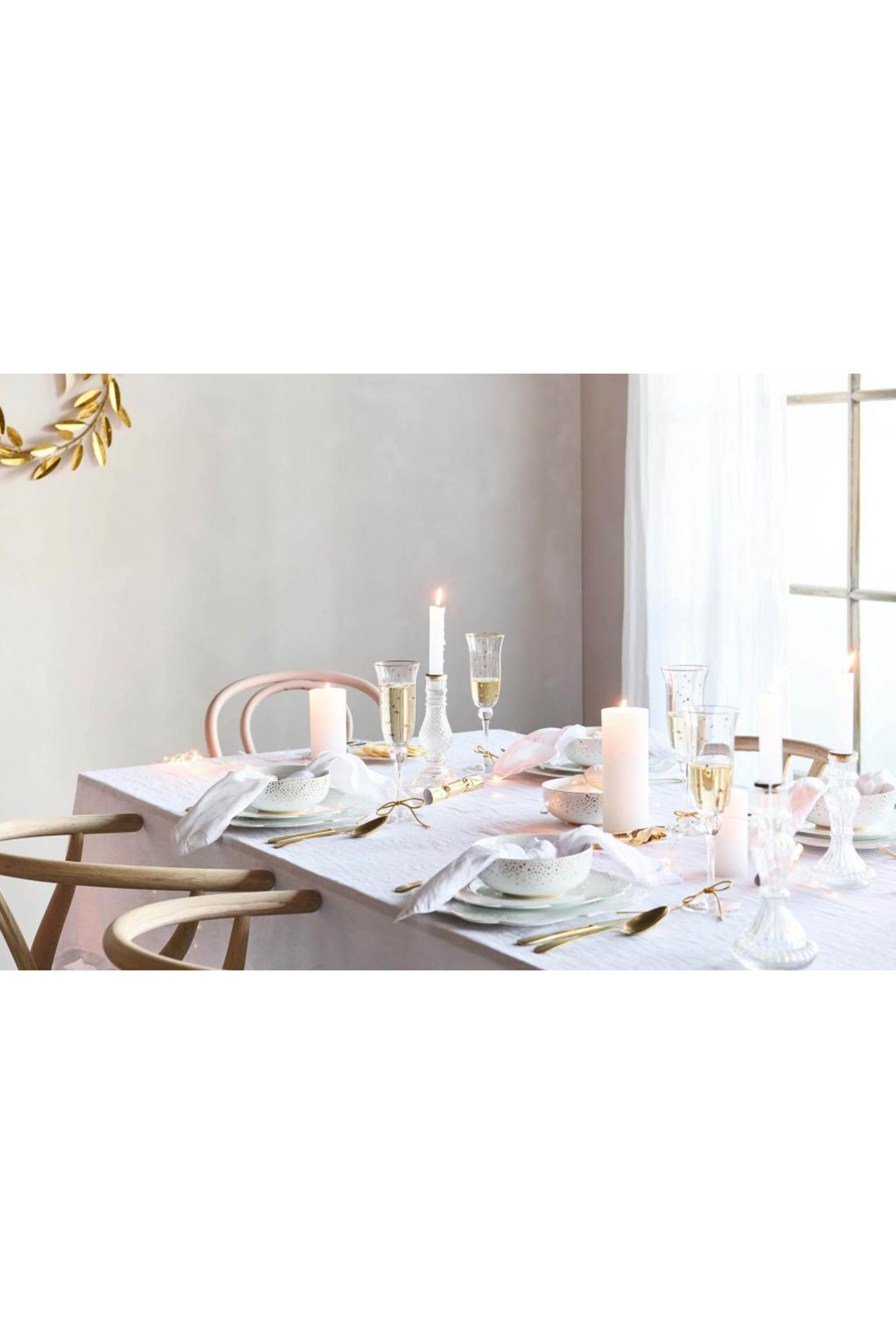 Stars Gold Flute Glass