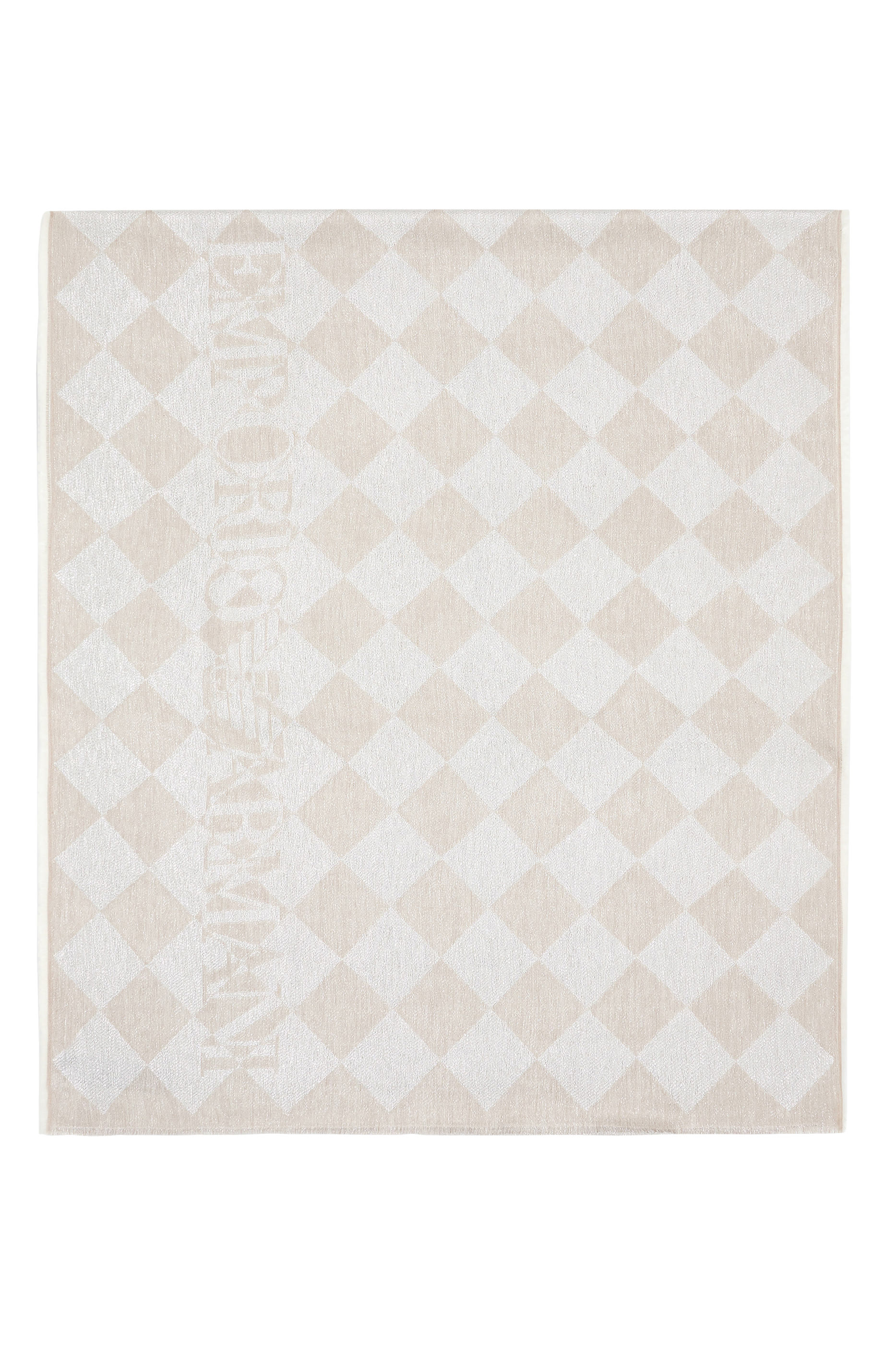 Check Motif Jacquard Lurex Stole