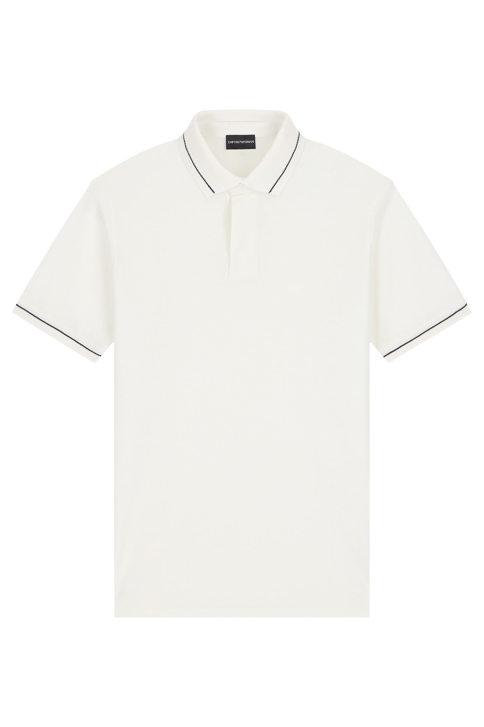 Logo Stripe Collar-Detail Polo Shirt