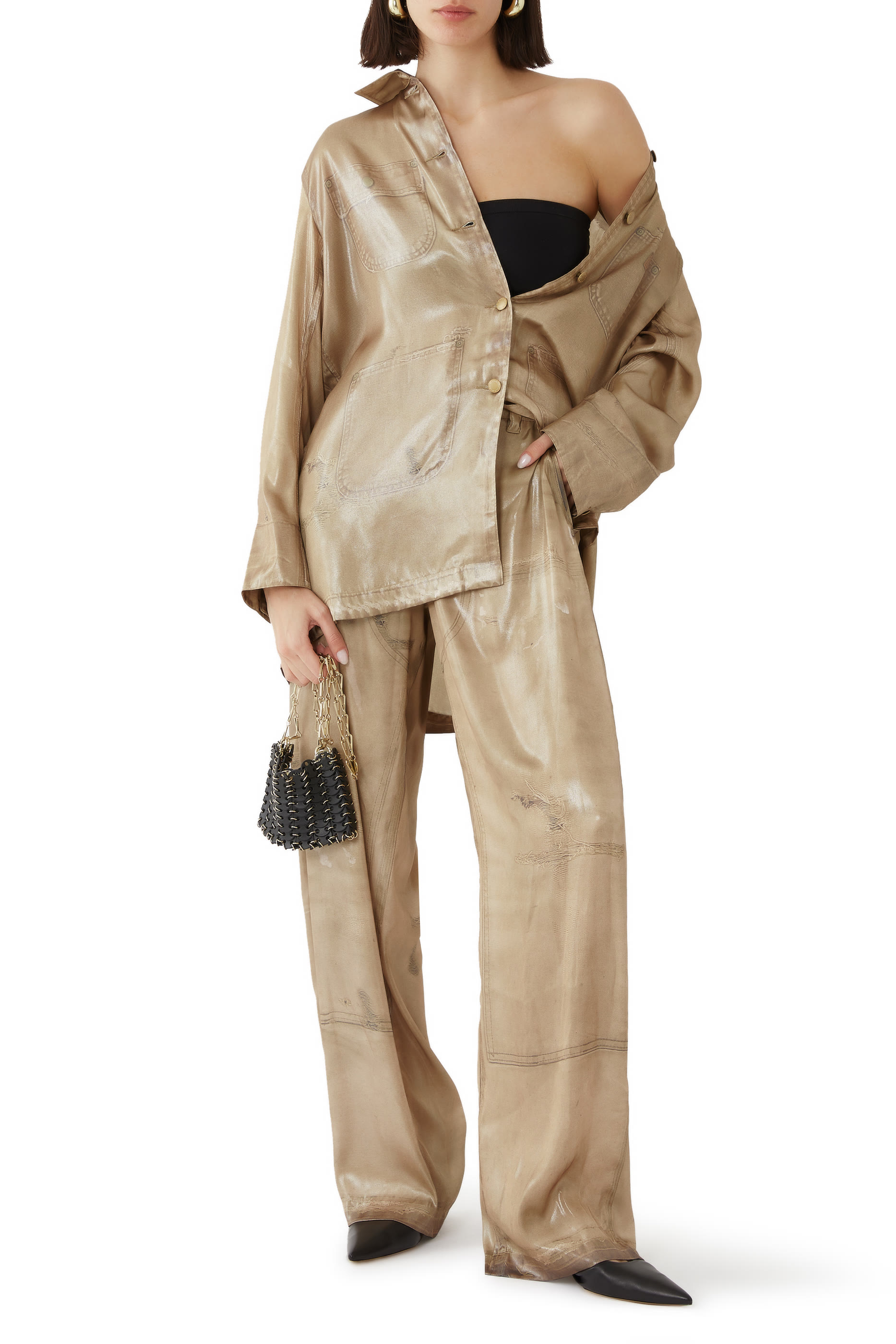 Trompe L'oeil Workwear Oversized Shirt